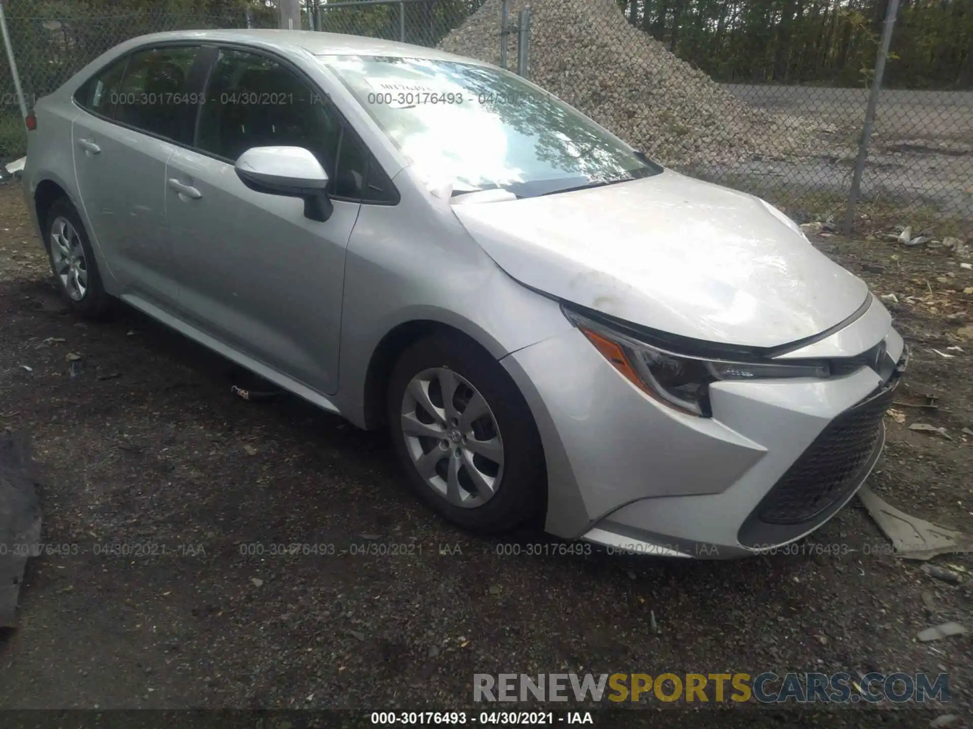 1 Photograph of a damaged car 5YFEPRAE0LP003233 TOYOTA COROLLA 2020