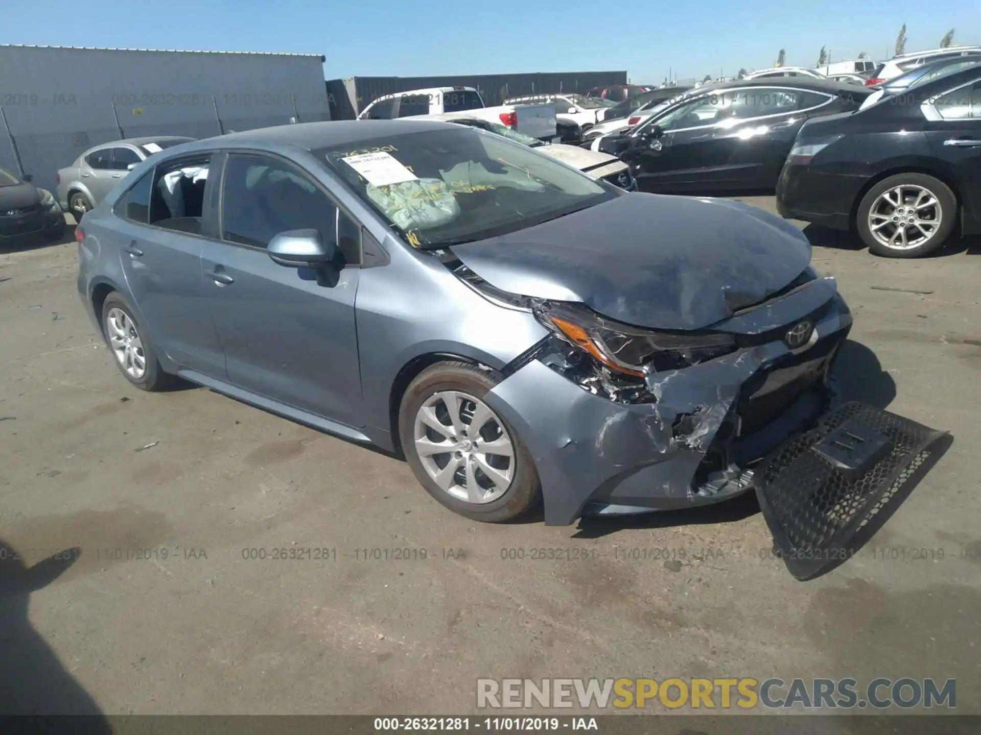 1 Photograph of a damaged car 5YFEPRAE0LP004107 TOYOTA COROLLA 2020