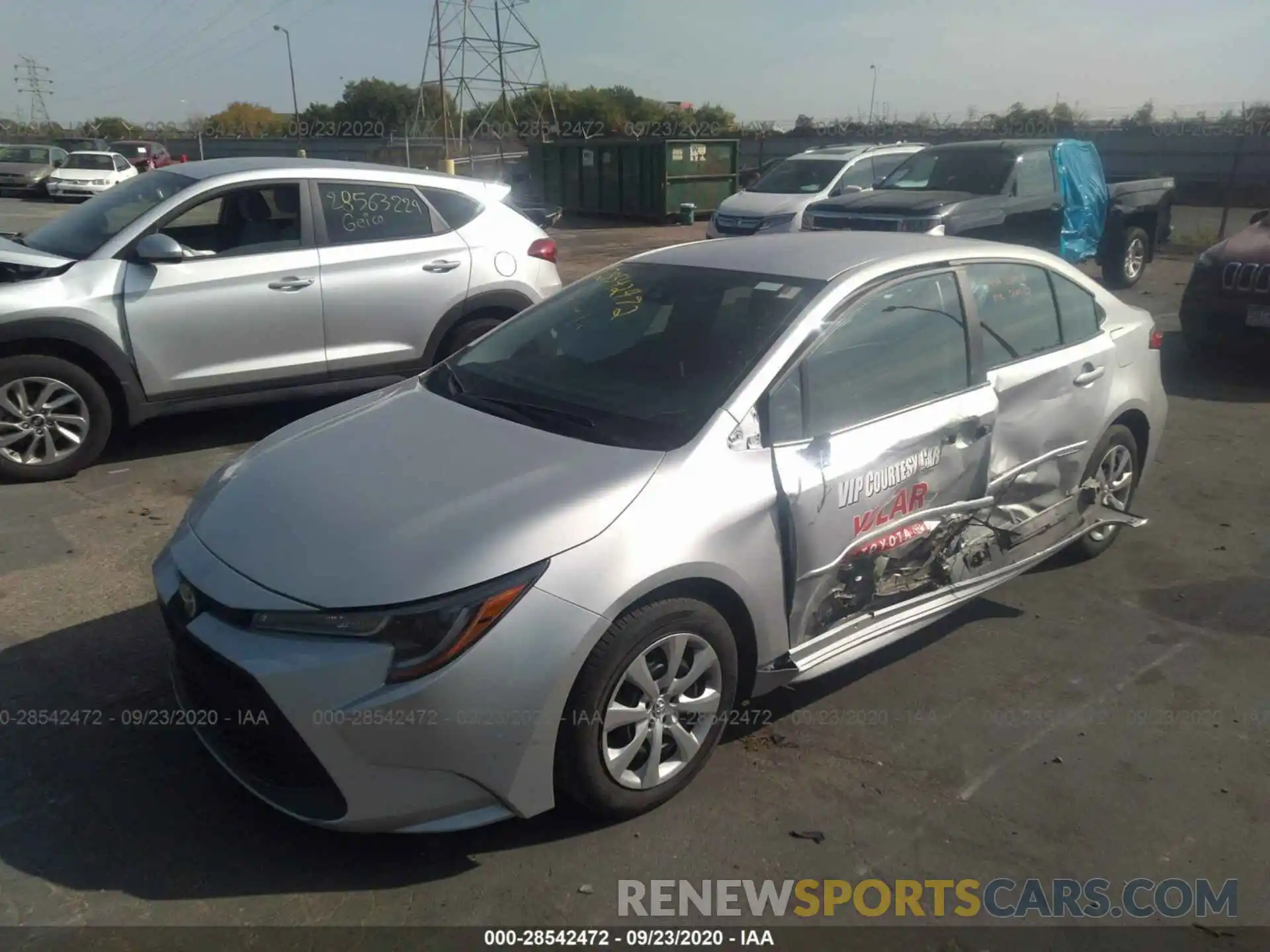 2 Photograph of a damaged car 5YFEPRAE0LP004219 TOYOTA COROLLA 2020