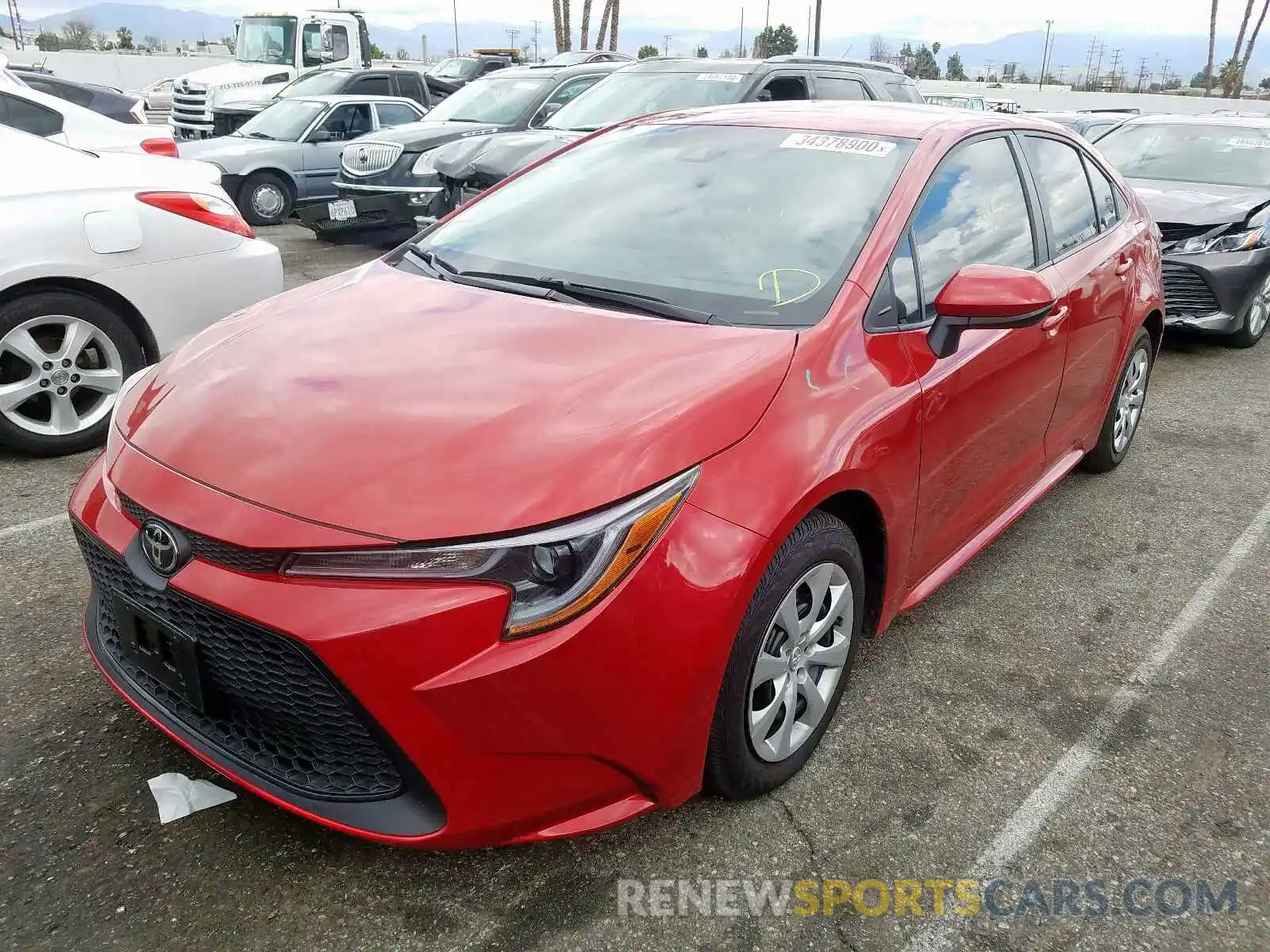 2 Photograph of a damaged car 5YFEPRAE0LP004236 TOYOTA COROLLA 2020