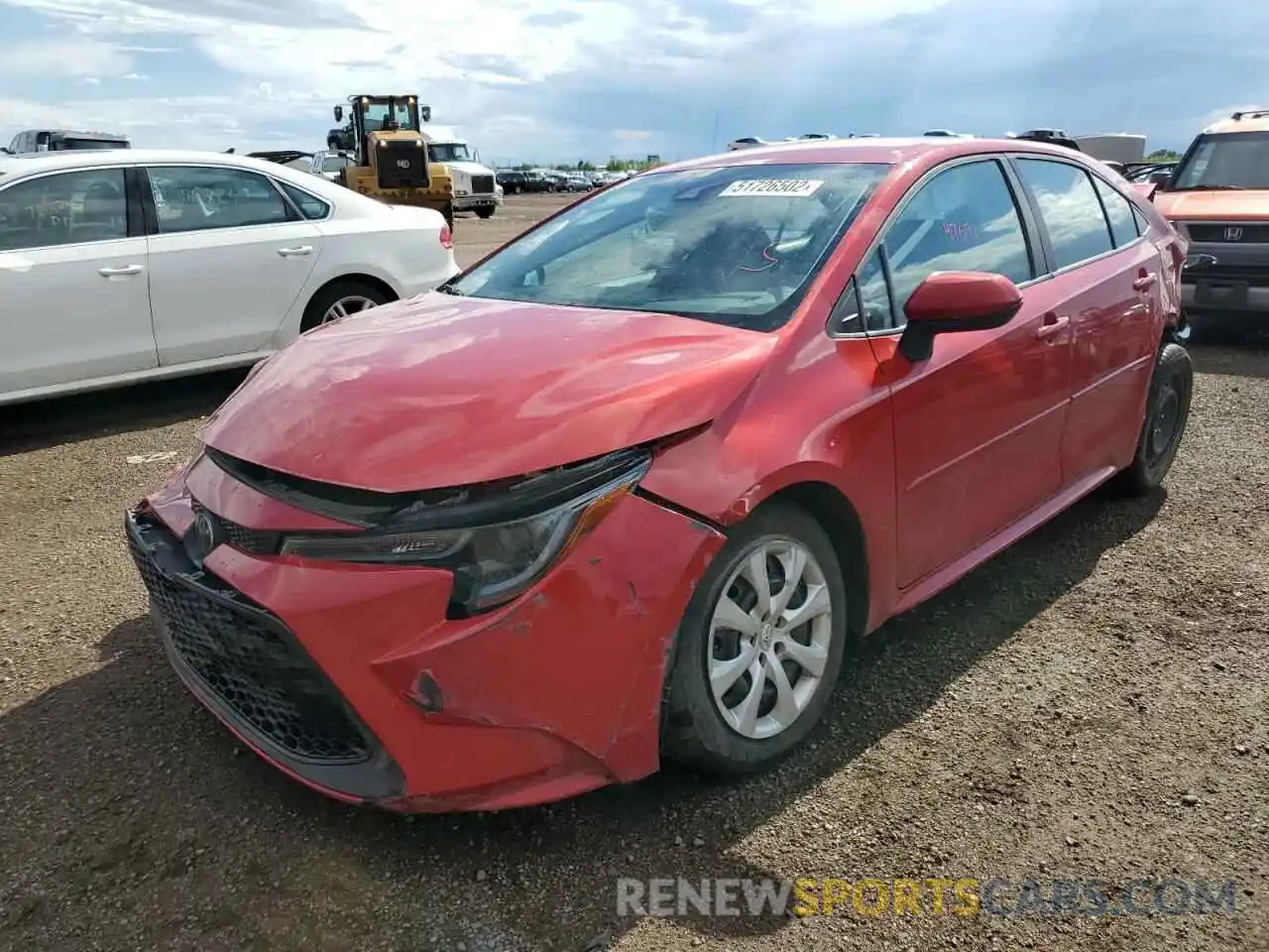 2 Photograph of a damaged car 5YFEPRAE0LP004253 TOYOTA COROLLA 2020