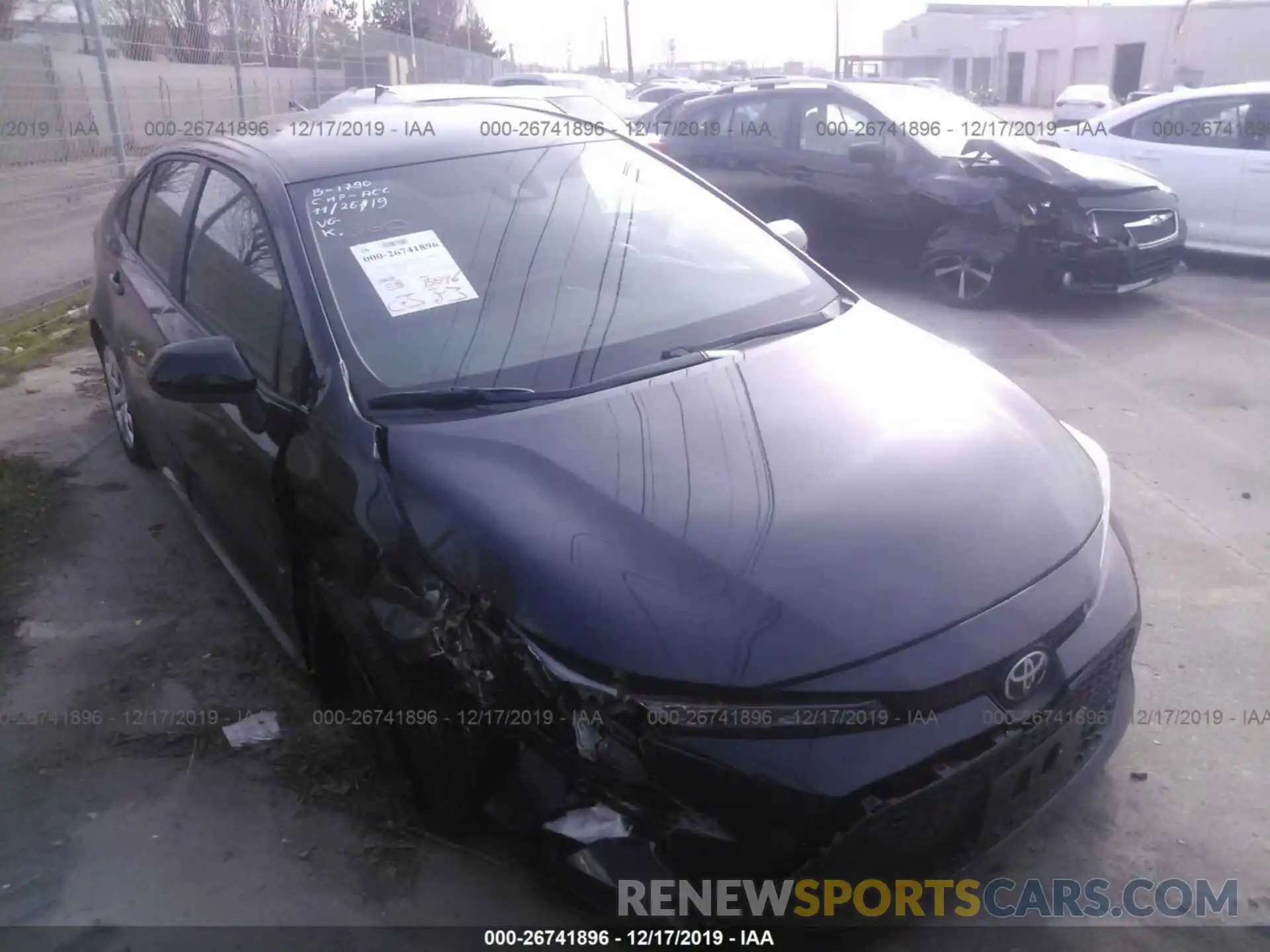 1 Photograph of a damaged car 5YFEPRAE0LP004785 TOYOTA COROLLA 2020