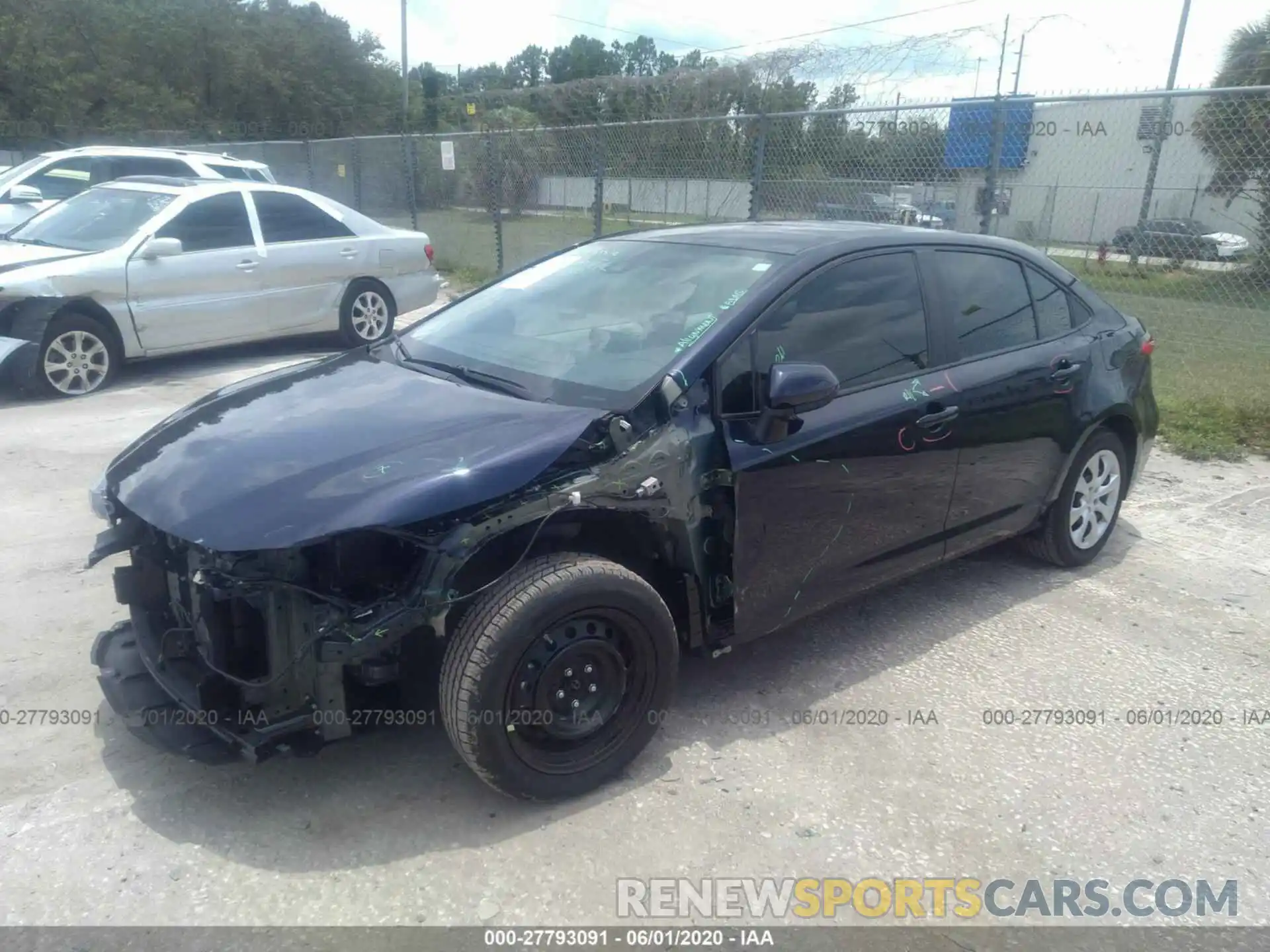 2 Photograph of a damaged car 5YFEPRAE0LP008593 TOYOTA COROLLA 2020