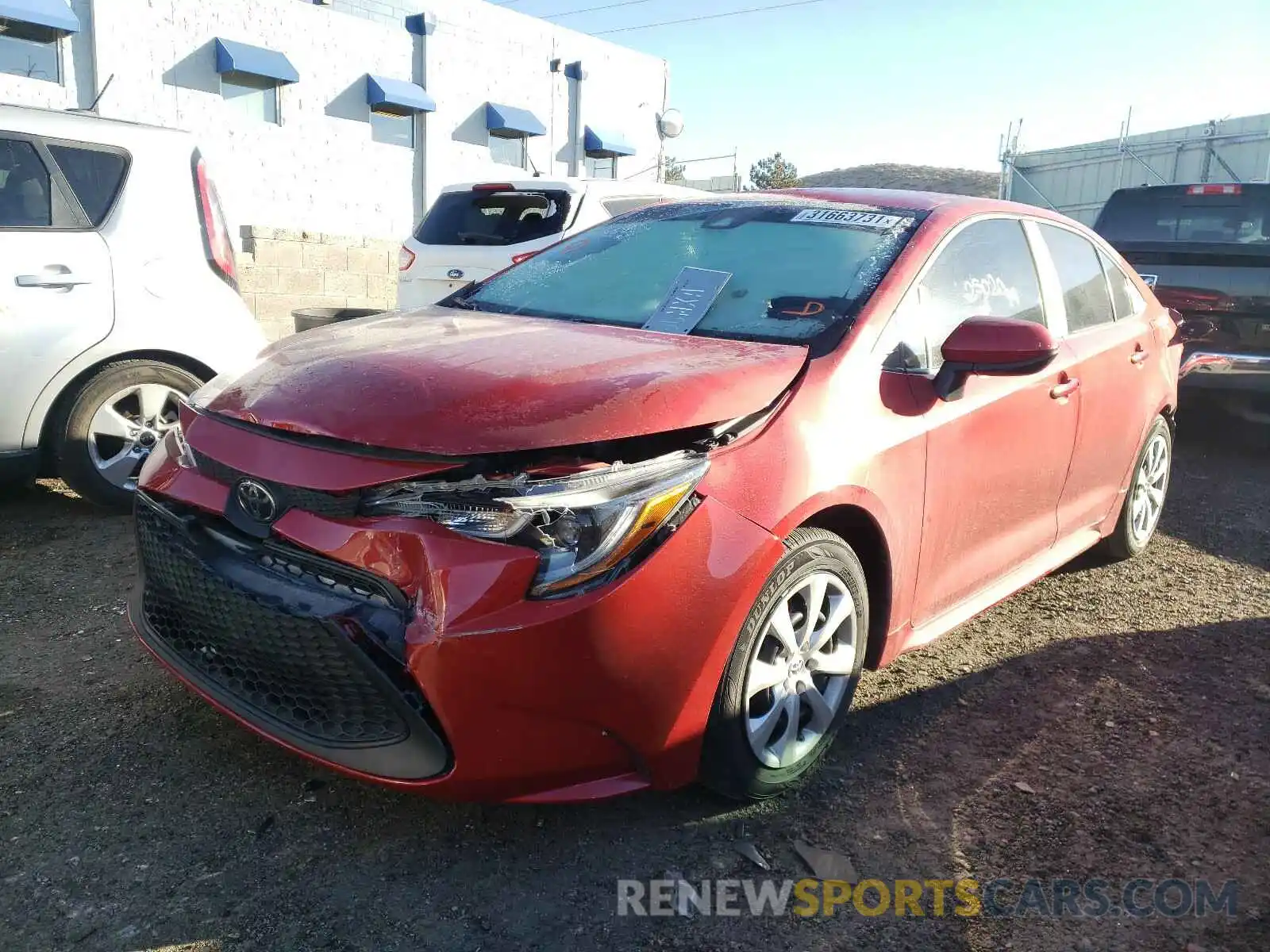 2 Photograph of a damaged car 5YFEPRAE0LP009341 TOYOTA COROLLA 2020