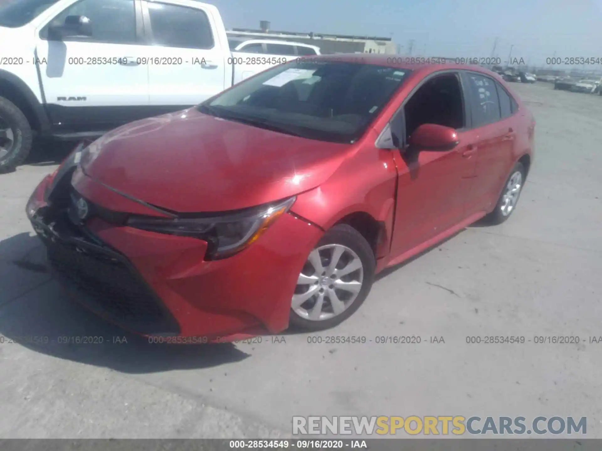 2 Photograph of a damaged car 5YFEPRAE0LP017133 TOYOTA COROLLA 2020