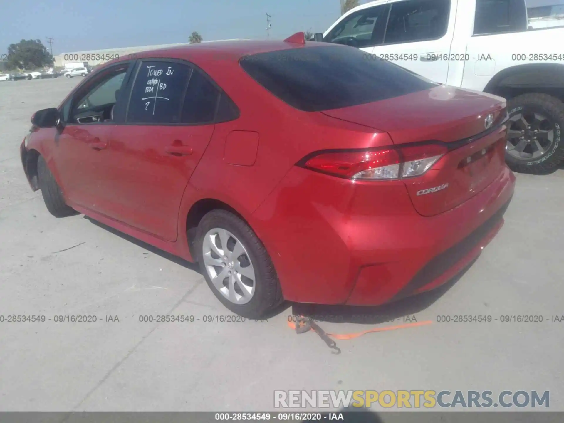 3 Photograph of a damaged car 5YFEPRAE0LP017133 TOYOTA COROLLA 2020