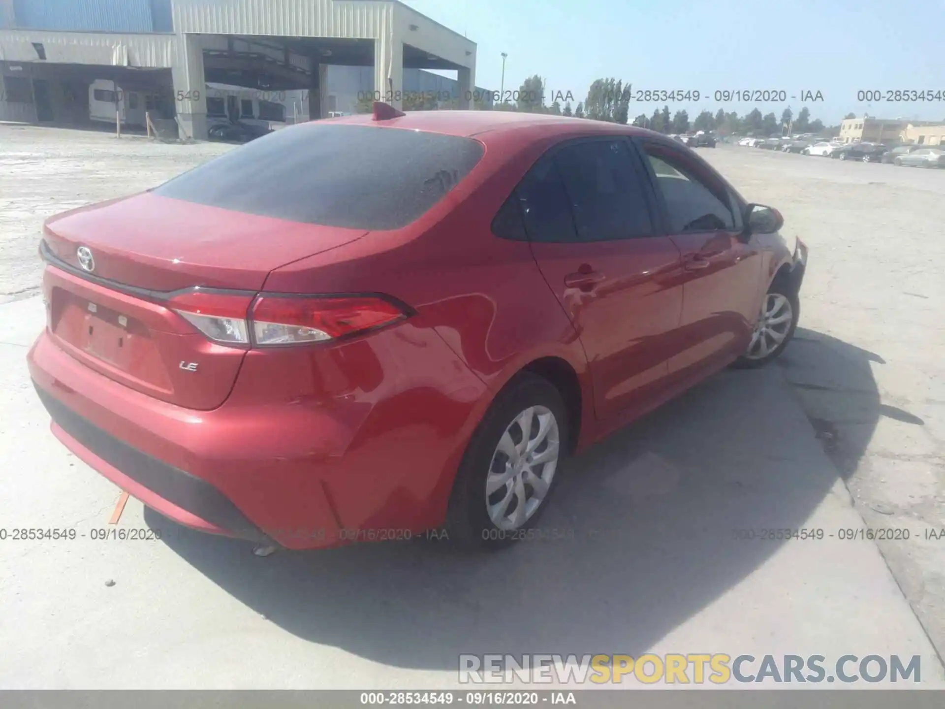 4 Photograph of a damaged car 5YFEPRAE0LP017133 TOYOTA COROLLA 2020