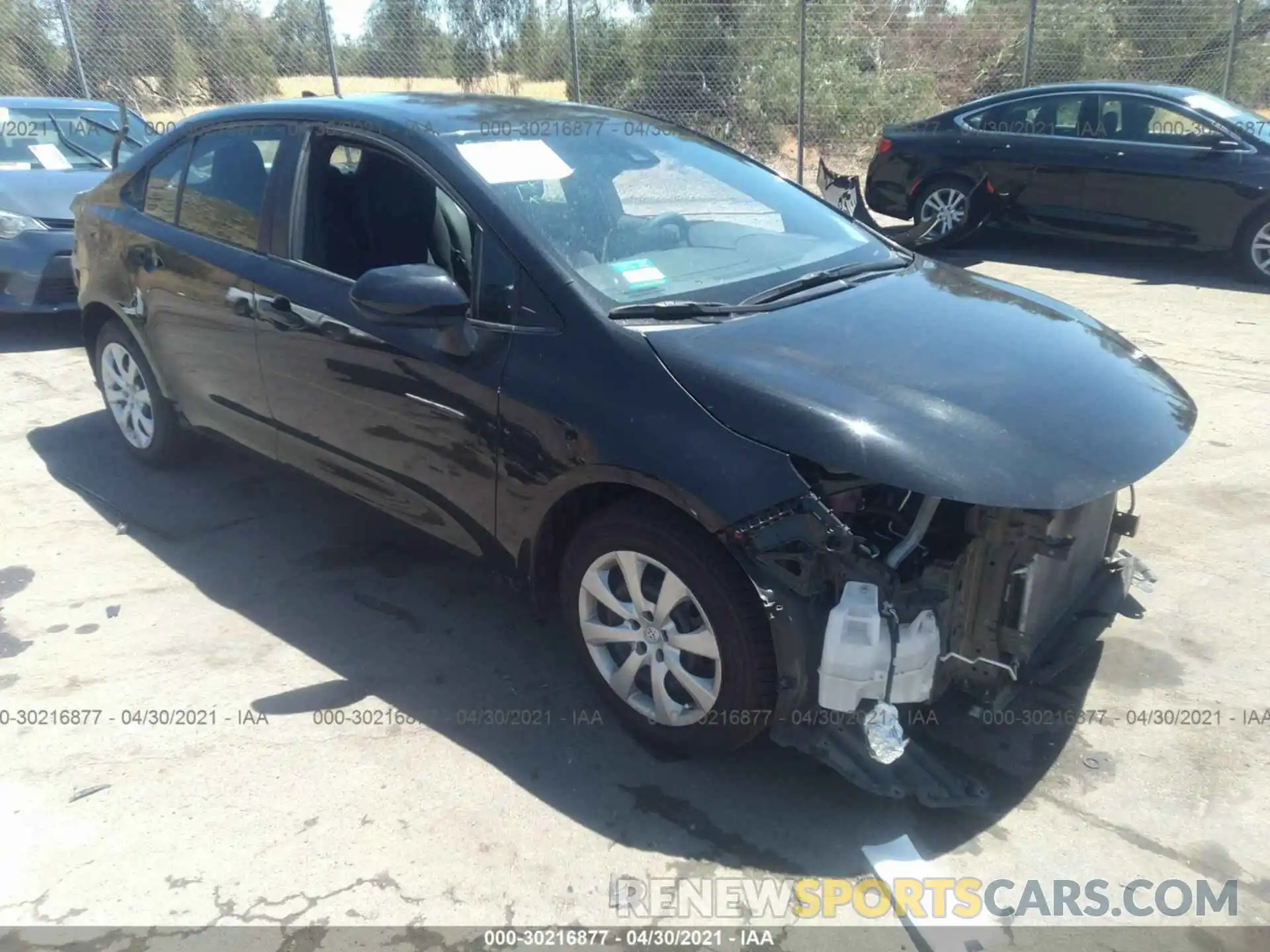 1 Photograph of a damaged car 5YFEPRAE0LP018346 TOYOTA COROLLA 2020