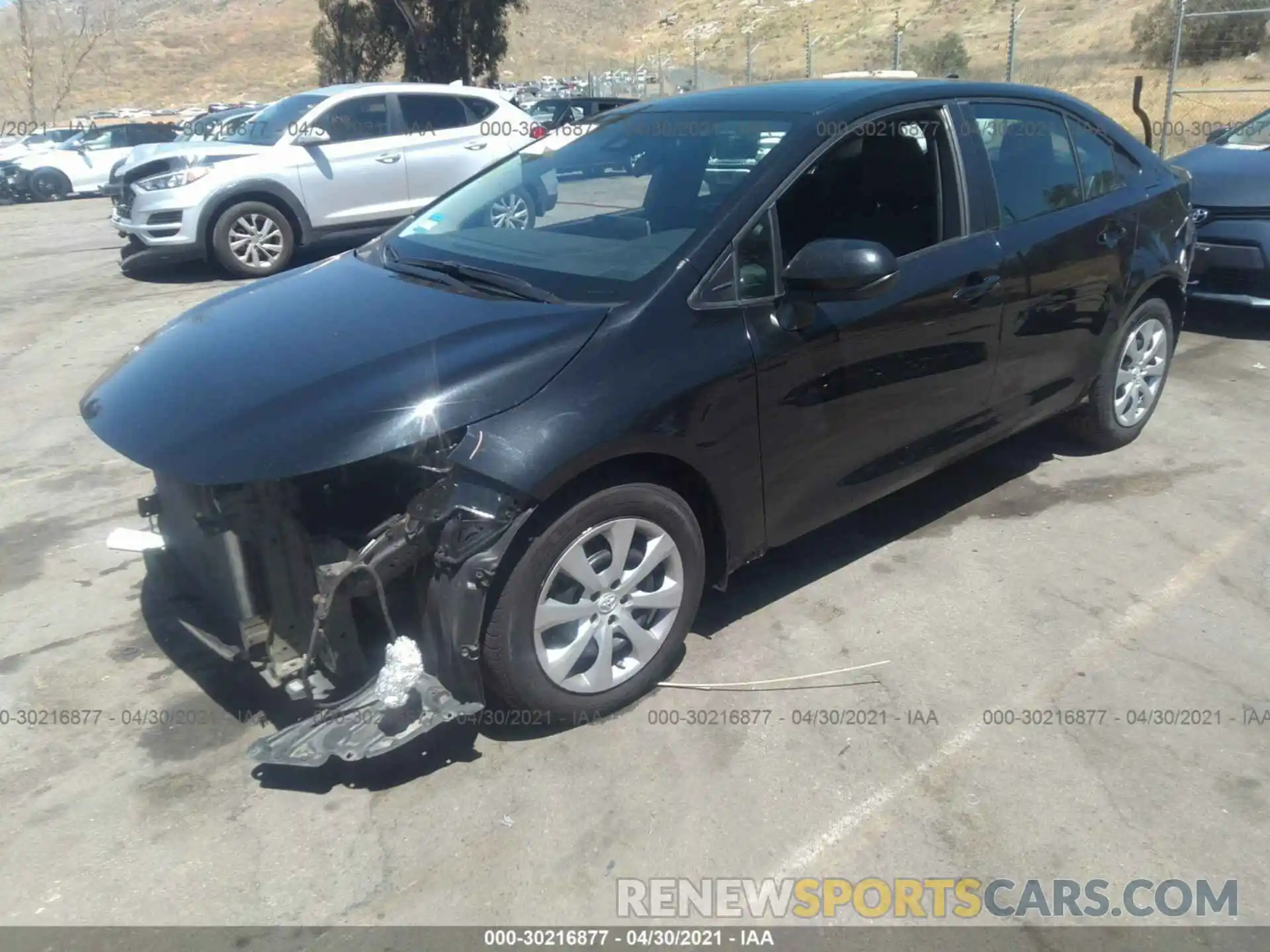 2 Photograph of a damaged car 5YFEPRAE0LP018346 TOYOTA COROLLA 2020