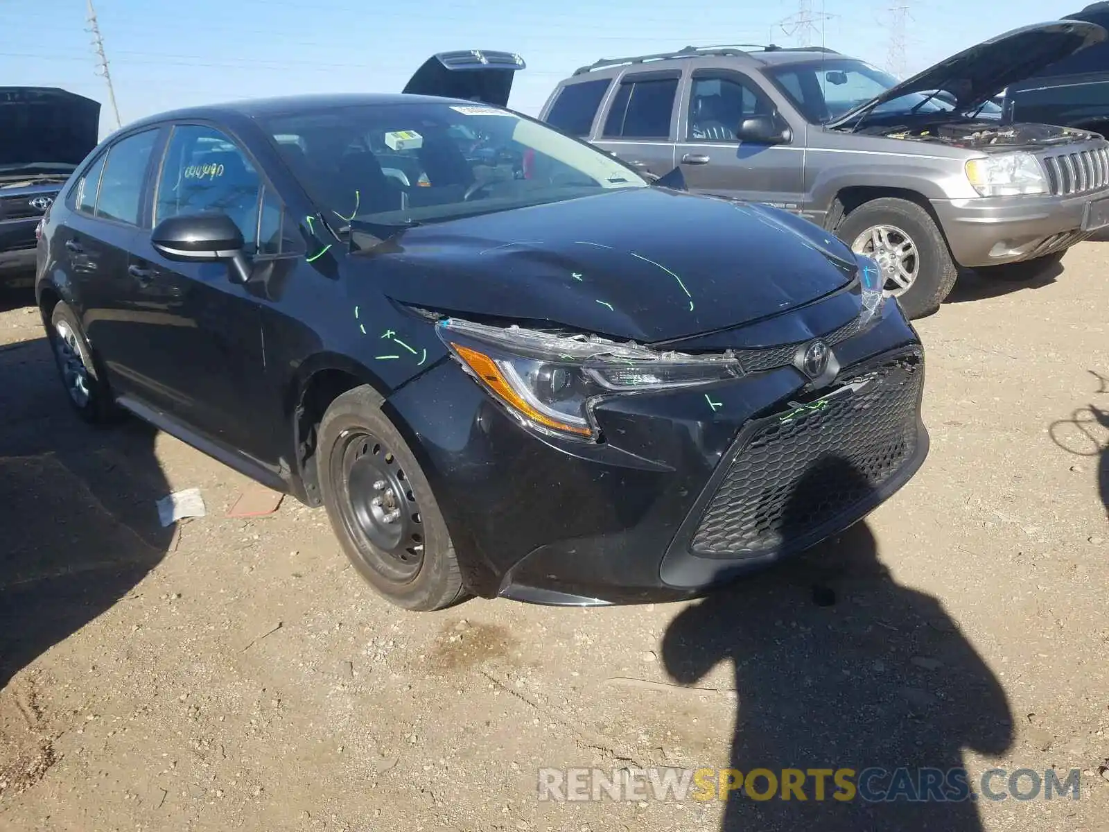 1 Photograph of a damaged car 5YFEPRAE0LP020792 TOYOTA COROLLA 2020