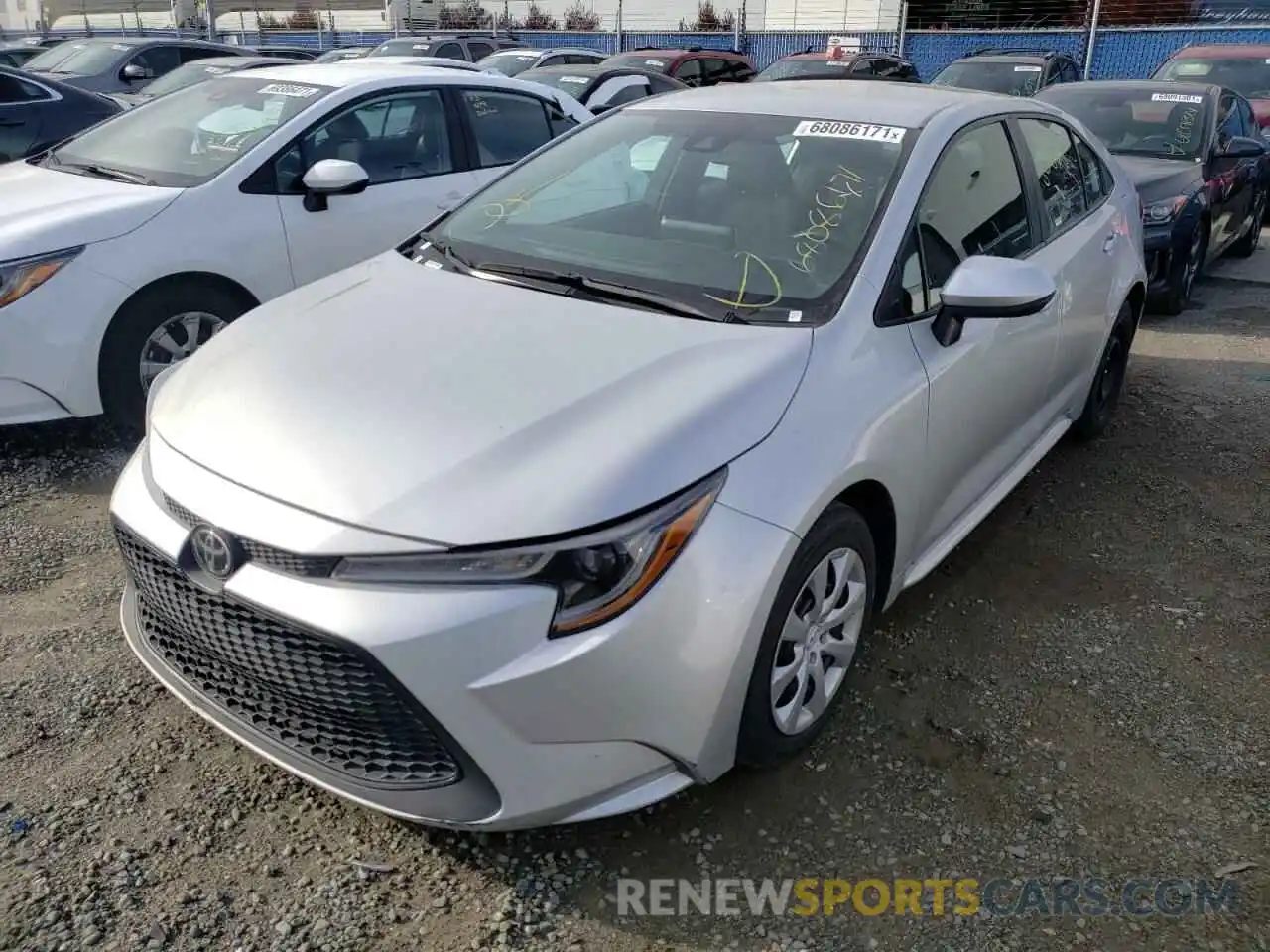 2 Photograph of a damaged car 5YFEPRAE0LP021957 TOYOTA COROLLA 2020