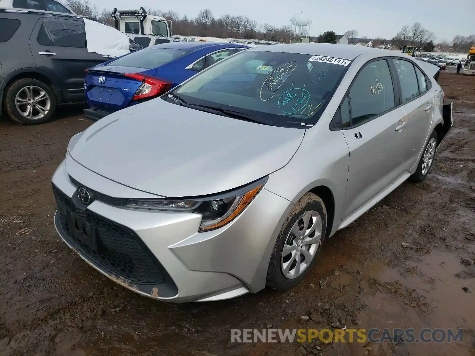 2 Photograph of a damaged car 5YFEPRAE0LP024566 TOYOTA COROLLA 2020