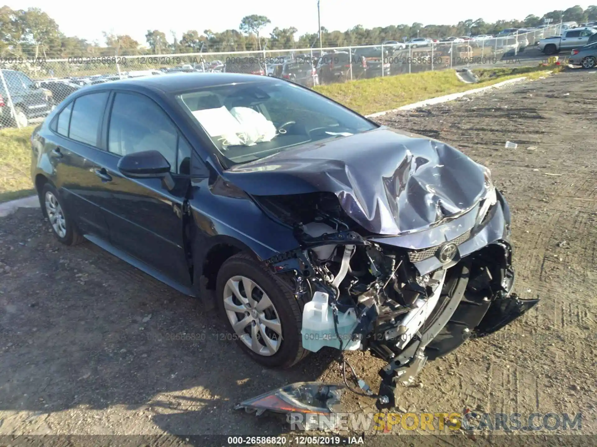 1 Photograph of a damaged car 5YFEPRAE0LP025765 TOYOTA COROLLA 2020