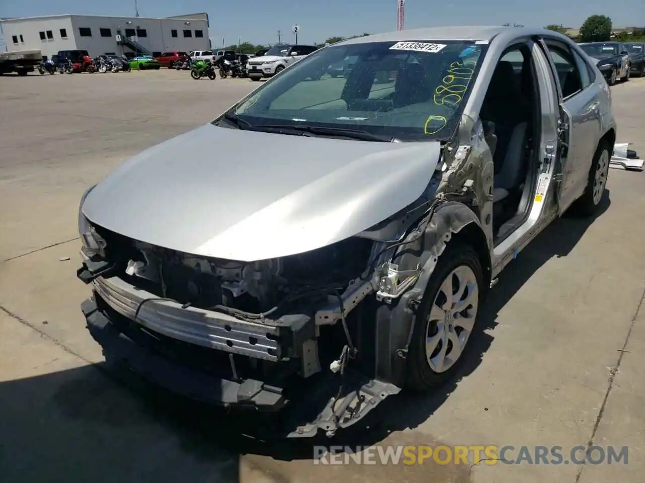 2 Photograph of a damaged car 5YFEPRAE0LP027743 TOYOTA COROLLA 2020