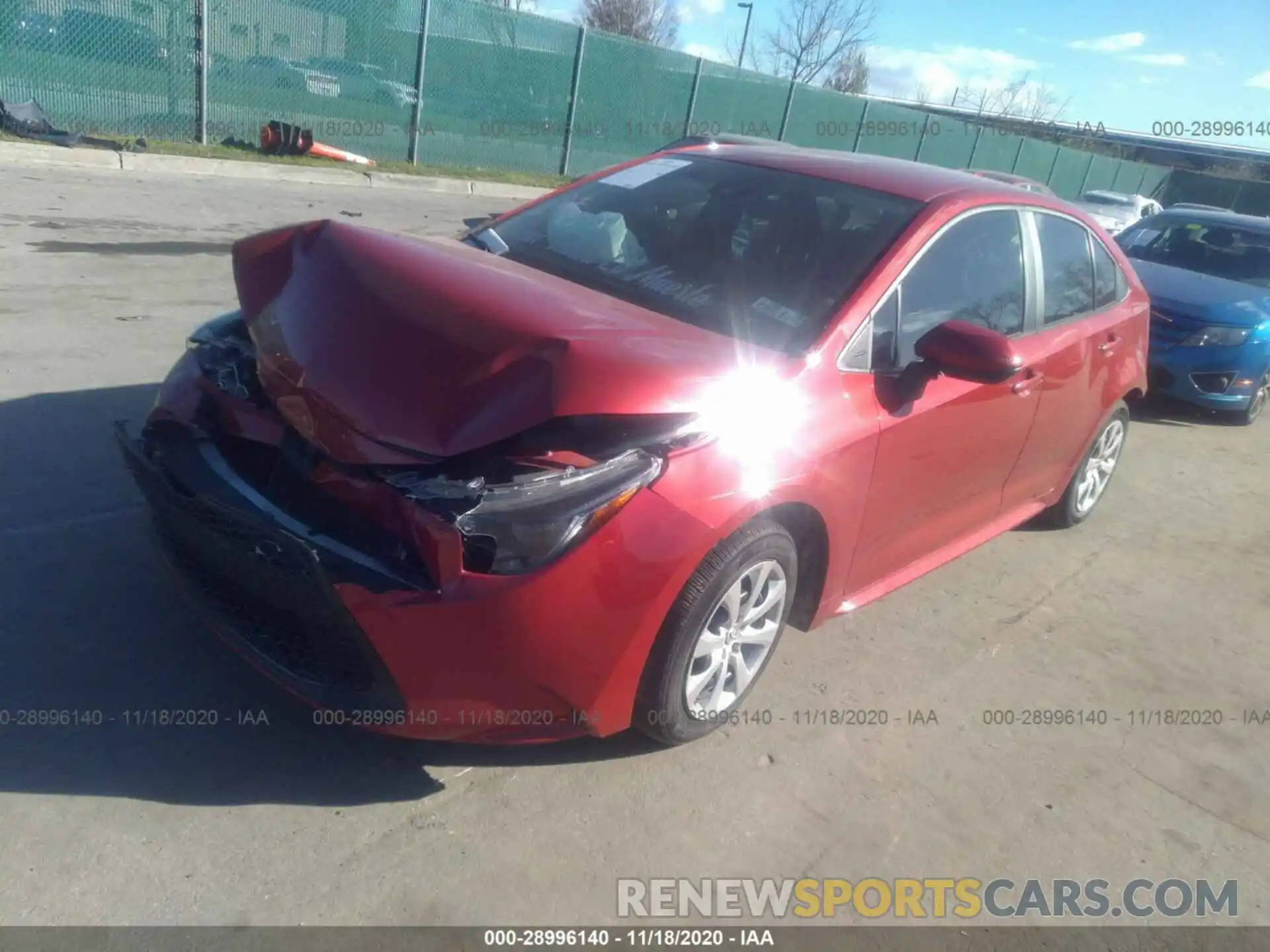 2 Photograph of a damaged car 5YFEPRAE0LP027838 TOYOTA COROLLA 2020