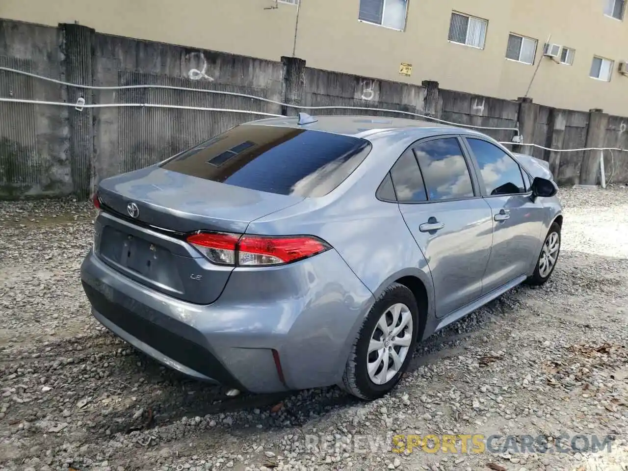 4 Photograph of a damaged car 5YFEPRAE0LP027967 TOYOTA COROLLA 2020