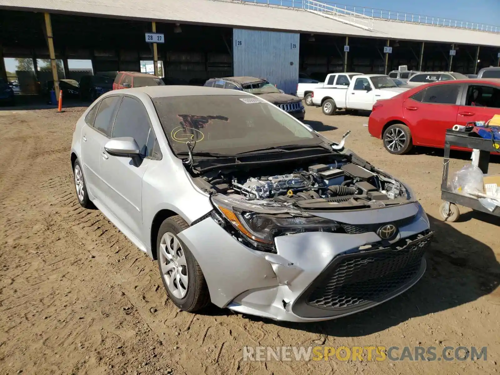 1 Photograph of a damaged car 5YFEPRAE0LP028164 TOYOTA COROLLA 2020