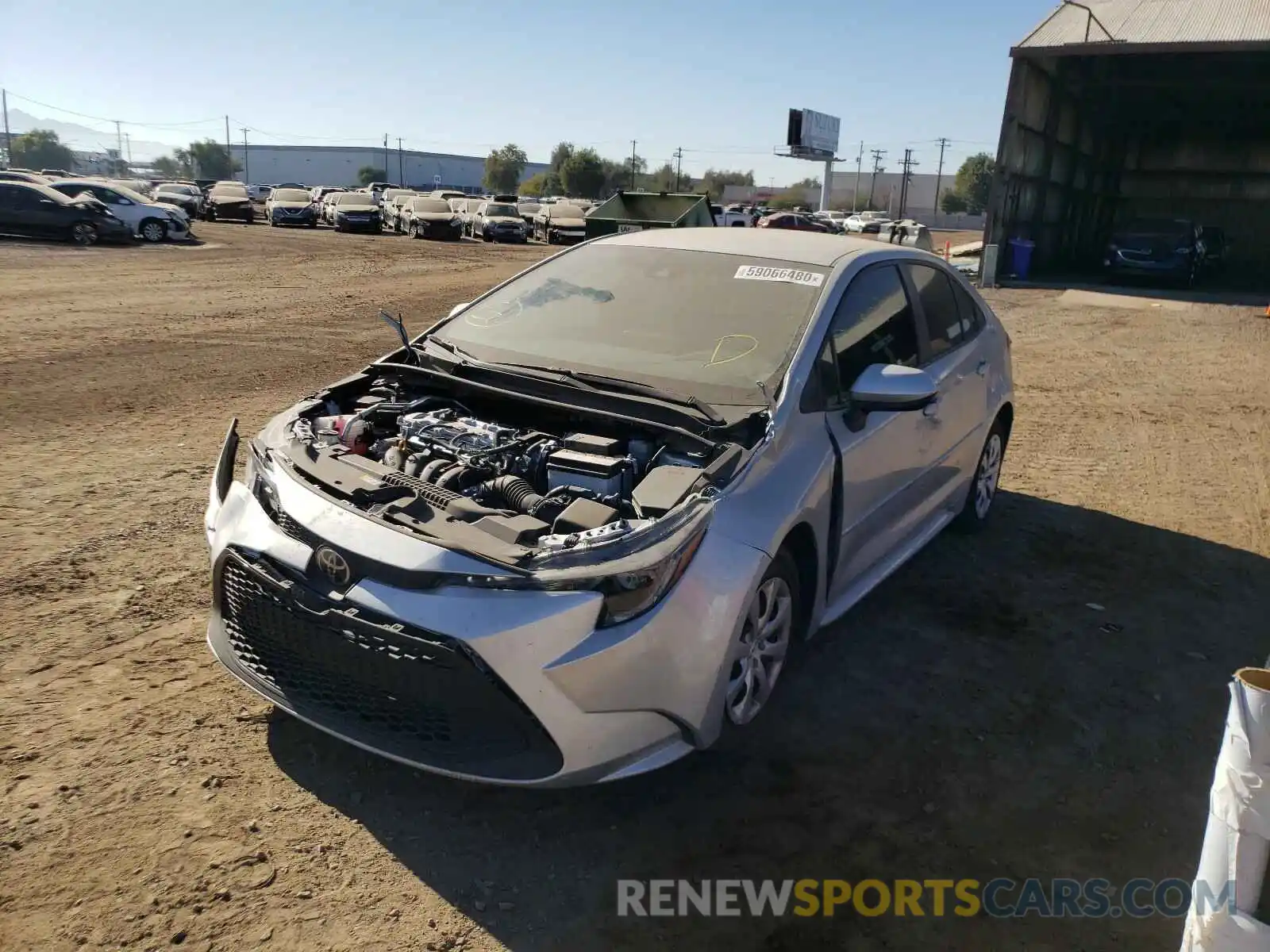 2 Photograph of a damaged car 5YFEPRAE0LP028164 TOYOTA COROLLA 2020