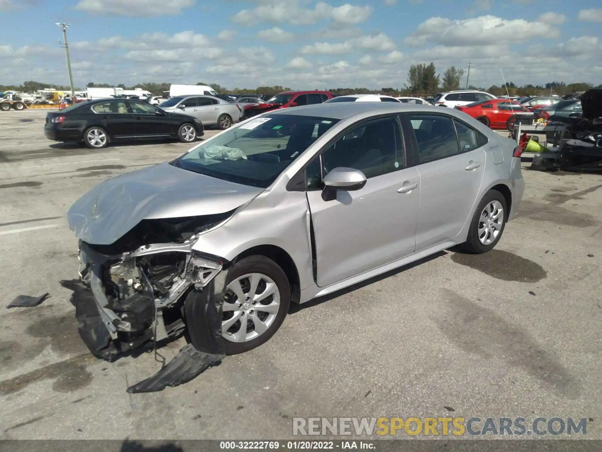 2 Photograph of a damaged car 5YFEPRAE0LP030738 TOYOTA COROLLA 2020