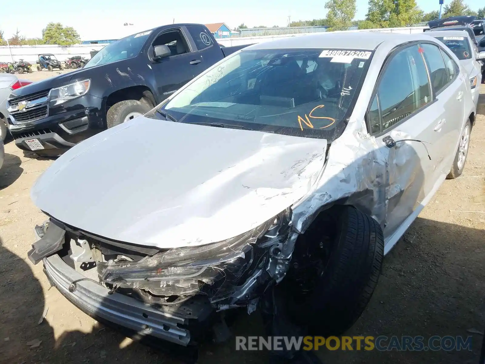 2 Photograph of a damaged car 5YFEPRAE0LP031629 TOYOTA COROLLA 2020