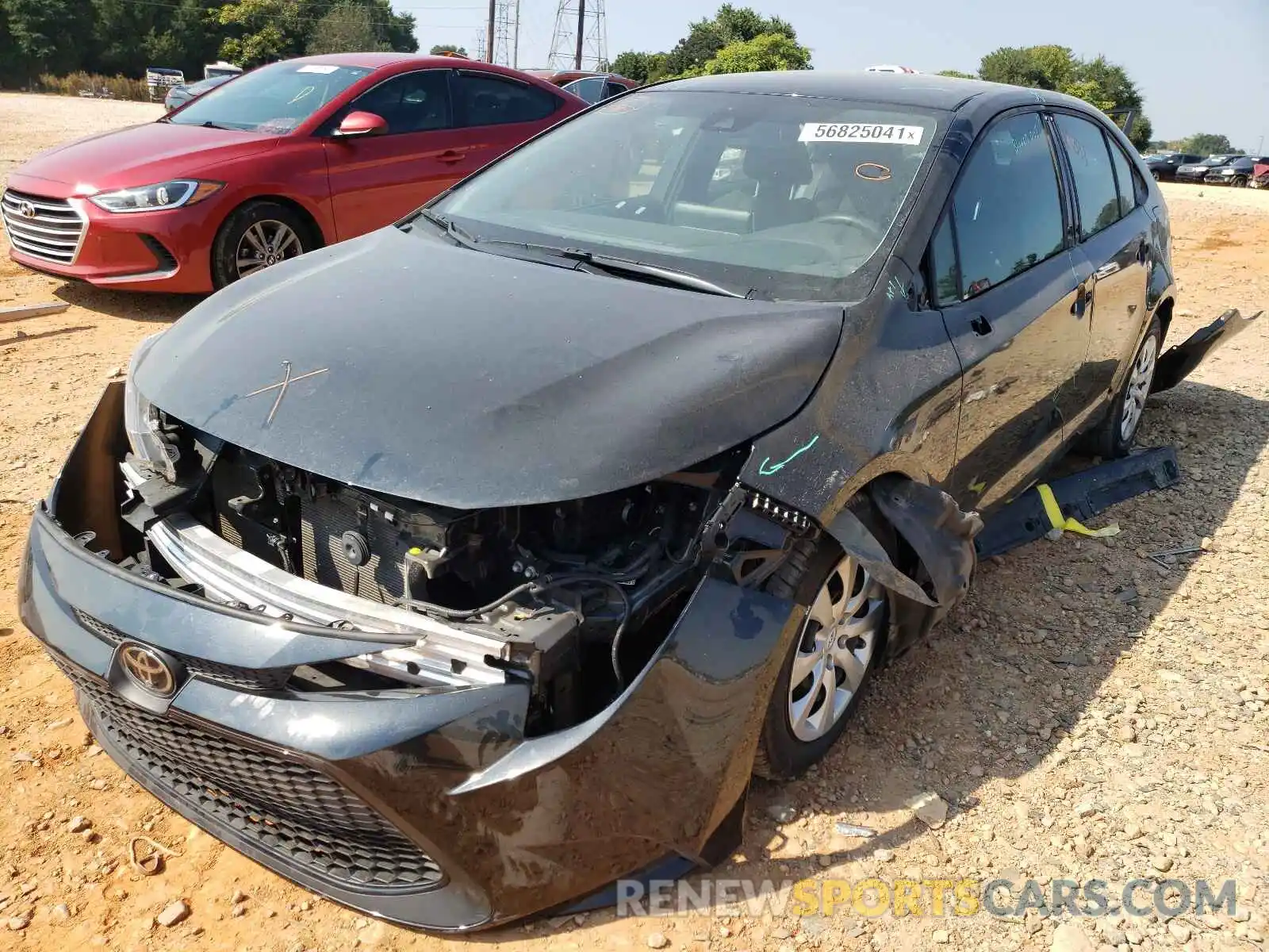 2 Photograph of a damaged car 5YFEPRAE0LP032344 TOYOTA COROLLA 2020