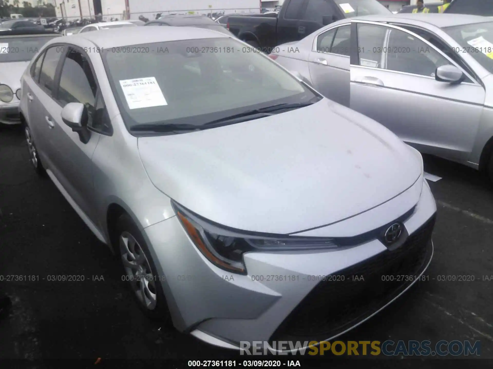 1 Photograph of a damaged car 5YFEPRAE0LP033185 TOYOTA COROLLA 2020