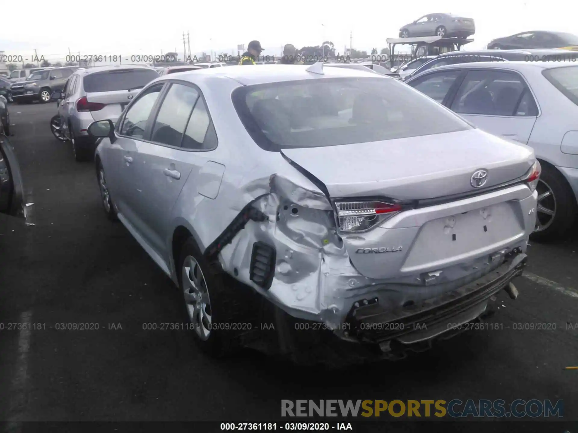 3 Photograph of a damaged car 5YFEPRAE0LP033185 TOYOTA COROLLA 2020