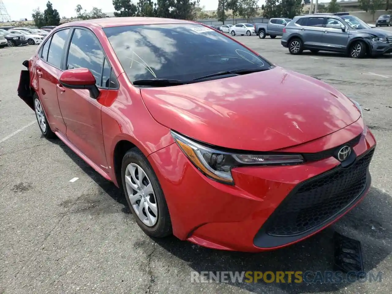 1 Photograph of a damaged car 5YFEPRAE0LP033459 TOYOTA COROLLA 2020