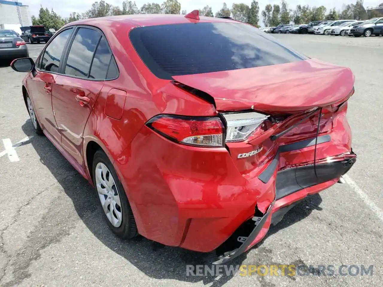 3 Photograph of a damaged car 5YFEPRAE0LP033459 TOYOTA COROLLA 2020