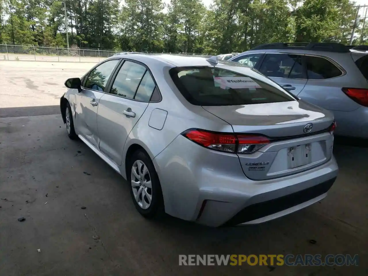 3 Photograph of a damaged car 5YFEPRAE0LP036345 TOYOTA COROLLA 2020