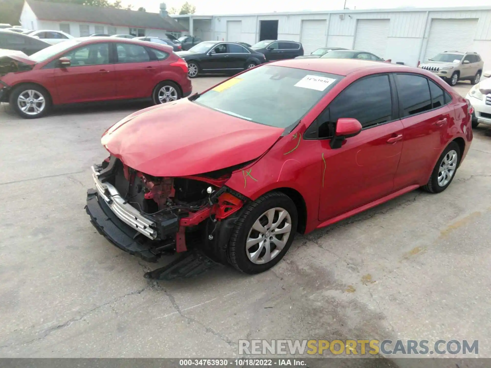 2 Photograph of a damaged car 5YFEPRAE0LP036863 TOYOTA COROLLA 2020