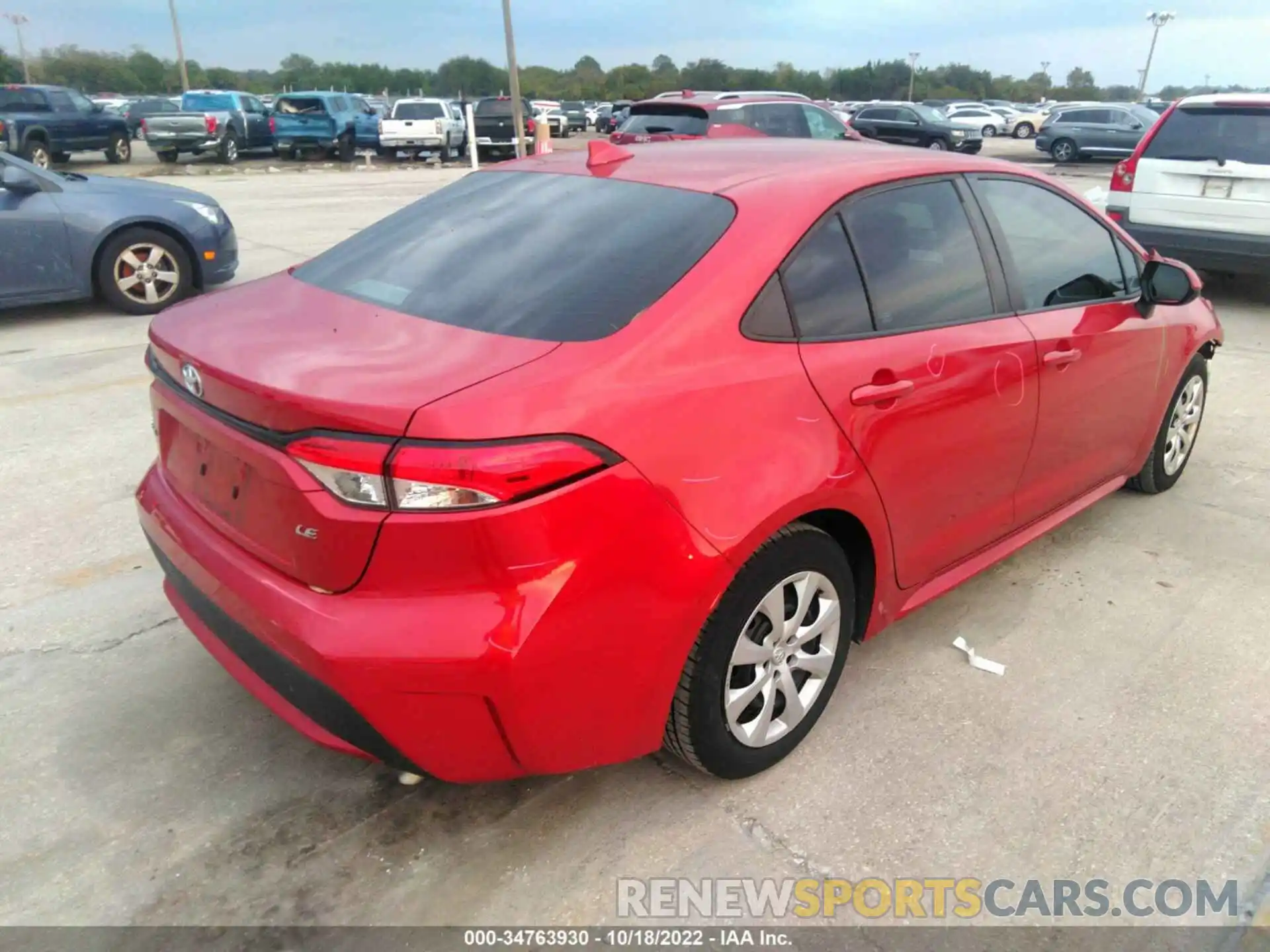 4 Photograph of a damaged car 5YFEPRAE0LP036863 TOYOTA COROLLA 2020