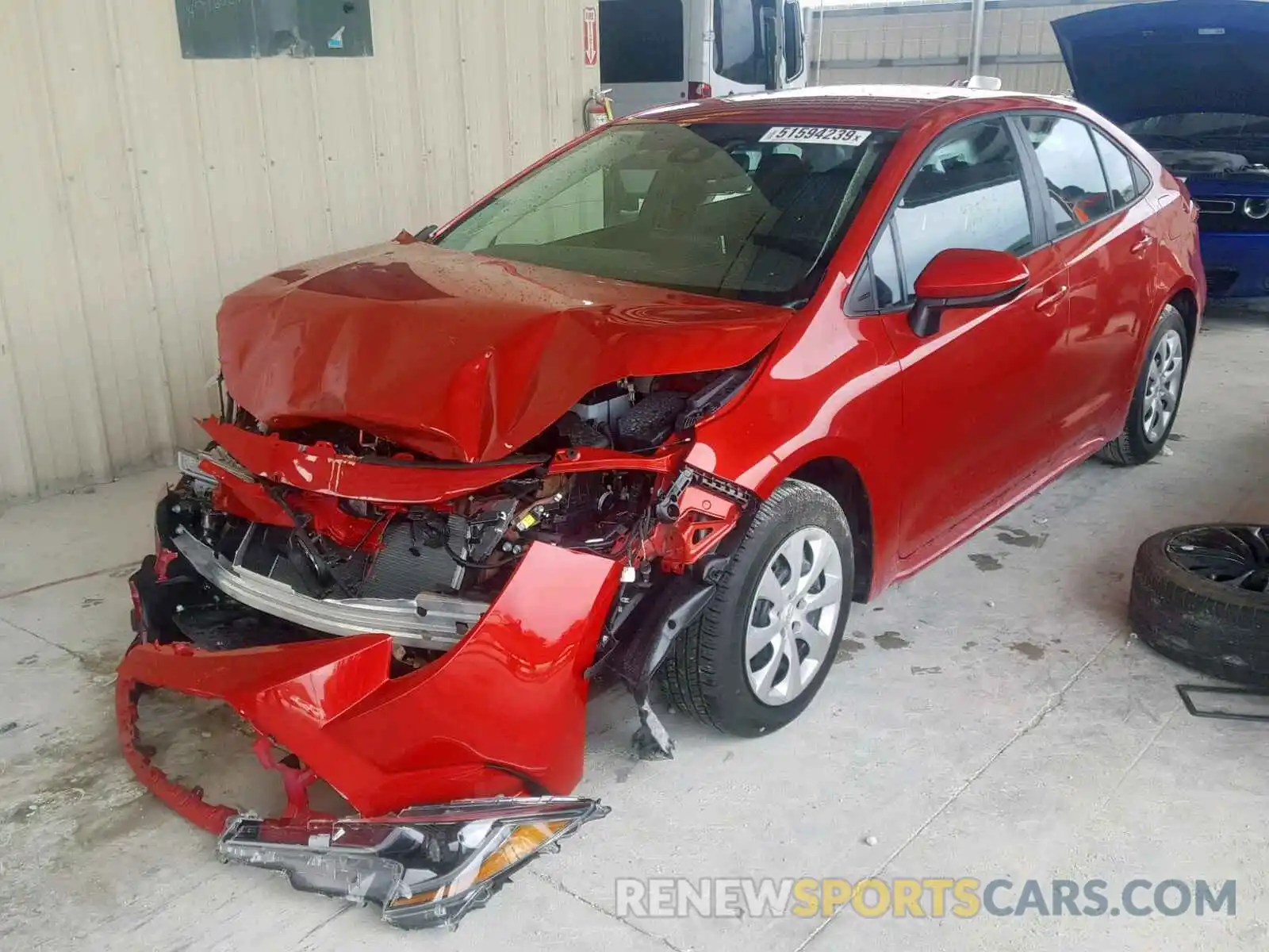 2 Photograph of a damaged car 5YFEPRAE0LP038127 TOYOTA COROLLA 2020