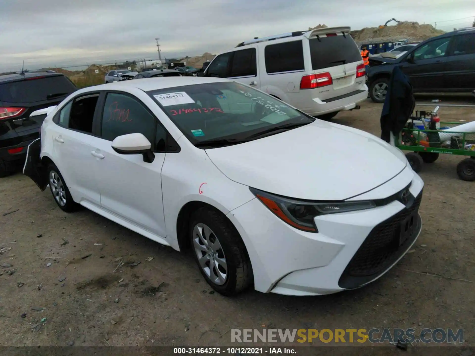 1 Photograph of a damaged car 5YFEPRAE0LP038225 TOYOTA COROLLA 2020