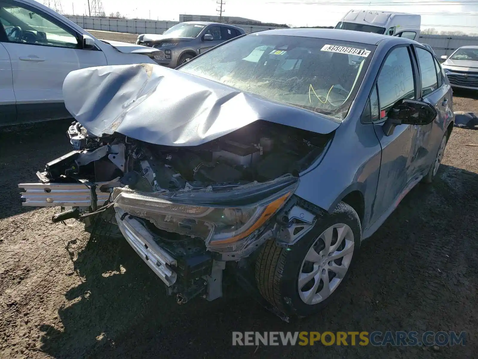 2 Photograph of a damaged car 5YFEPRAE0LP038368 TOYOTA COROLLA 2020