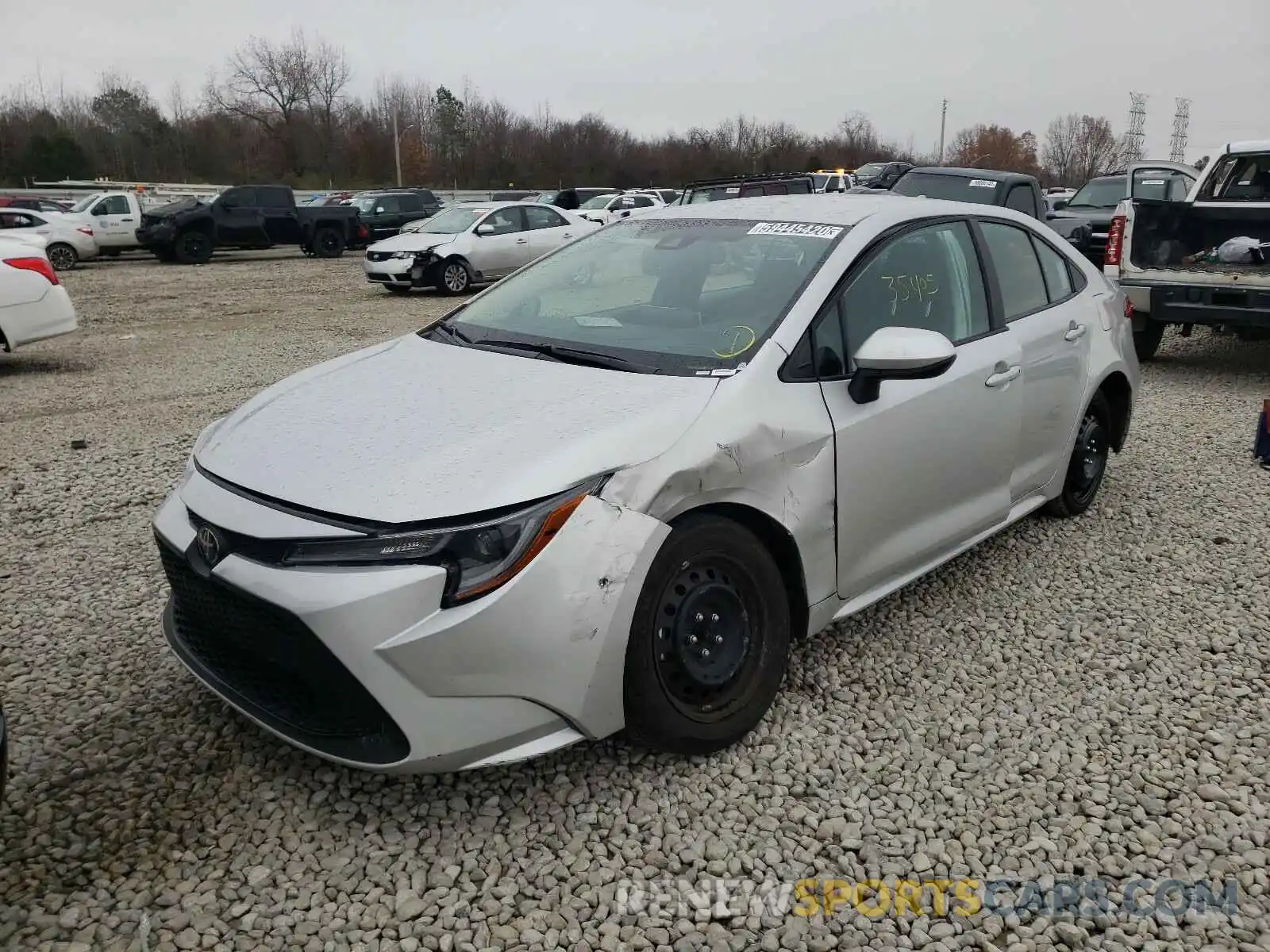 2 Photograph of a damaged car 5YFEPRAE0LP038371 TOYOTA COROLLA 2020