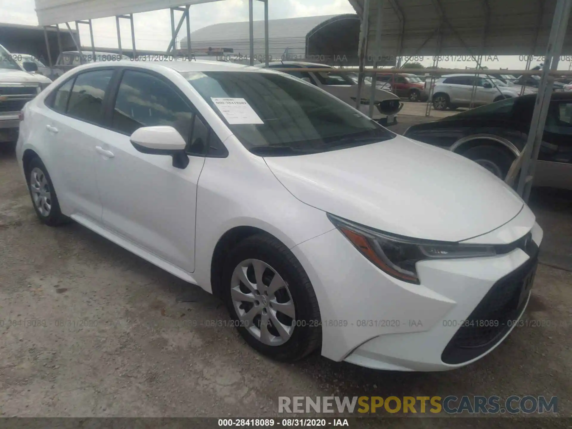 1 Photograph of a damaged car 5YFEPRAE0LP039357 TOYOTA COROLLA 2020