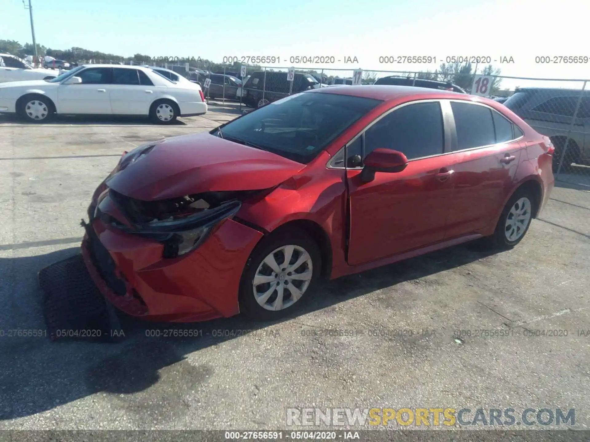 2 Photograph of a damaged car 5YFEPRAE0LP039875 TOYOTA COROLLA 2020