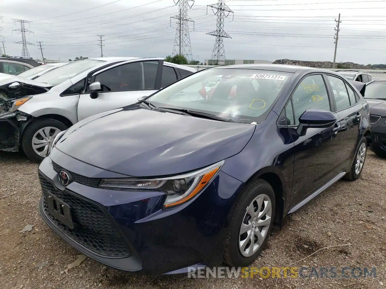 2 Photograph of a damaged car 5YFEPRAE0LP040959 TOYOTA COROLLA 2020