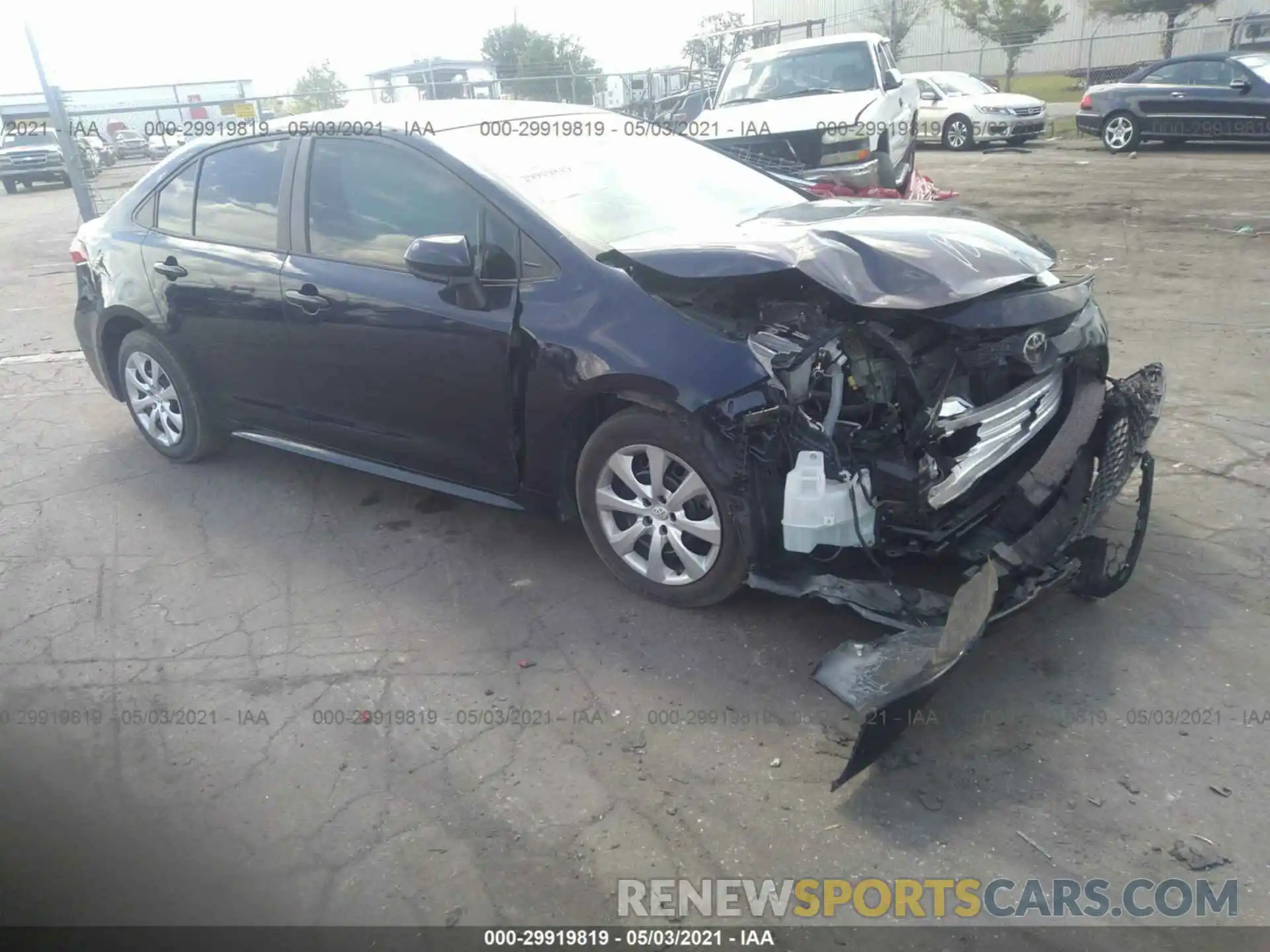 1 Photograph of a damaged car 5YFEPRAE0LP041626 TOYOTA COROLLA 2020