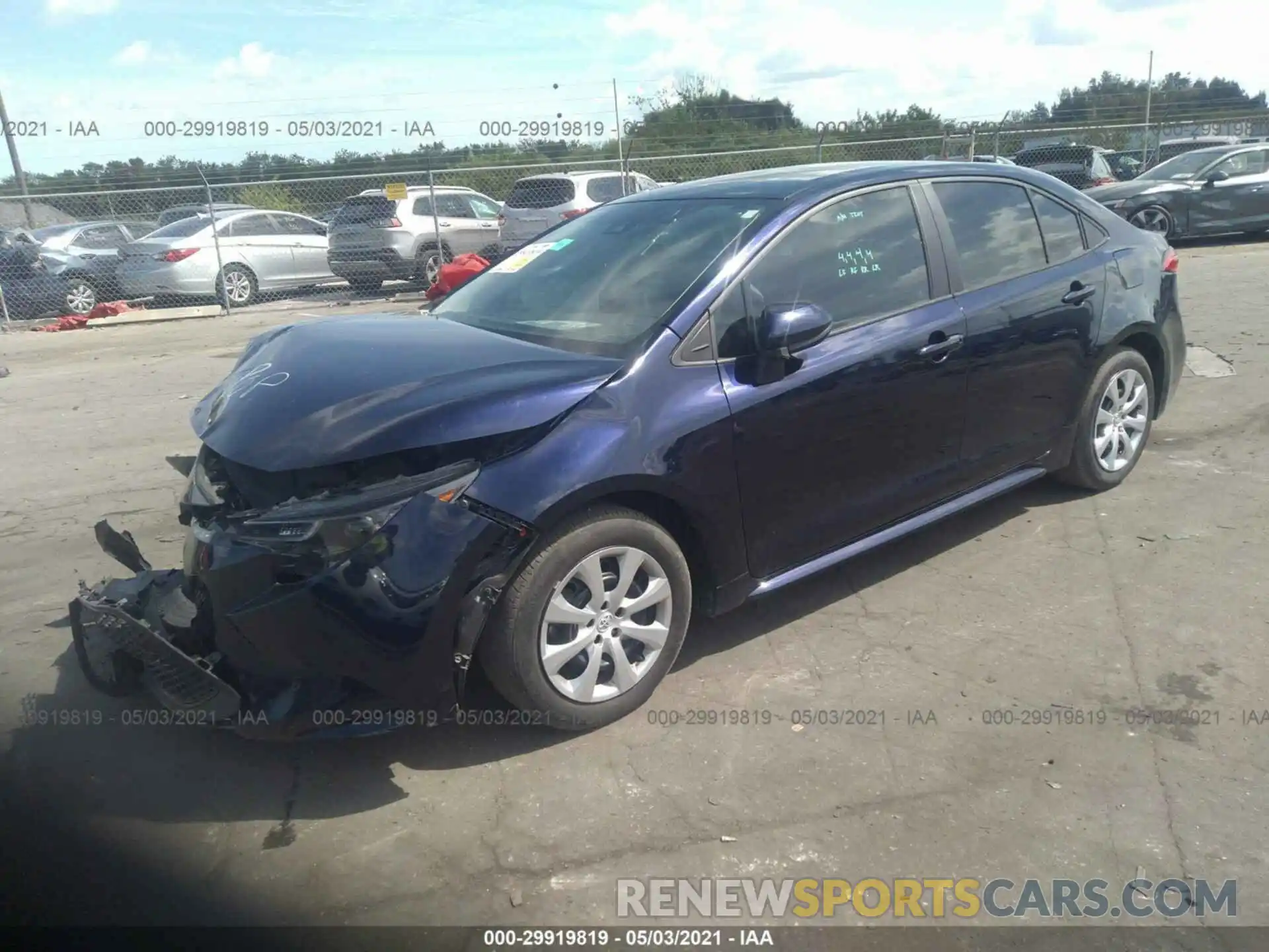 2 Photograph of a damaged car 5YFEPRAE0LP041626 TOYOTA COROLLA 2020