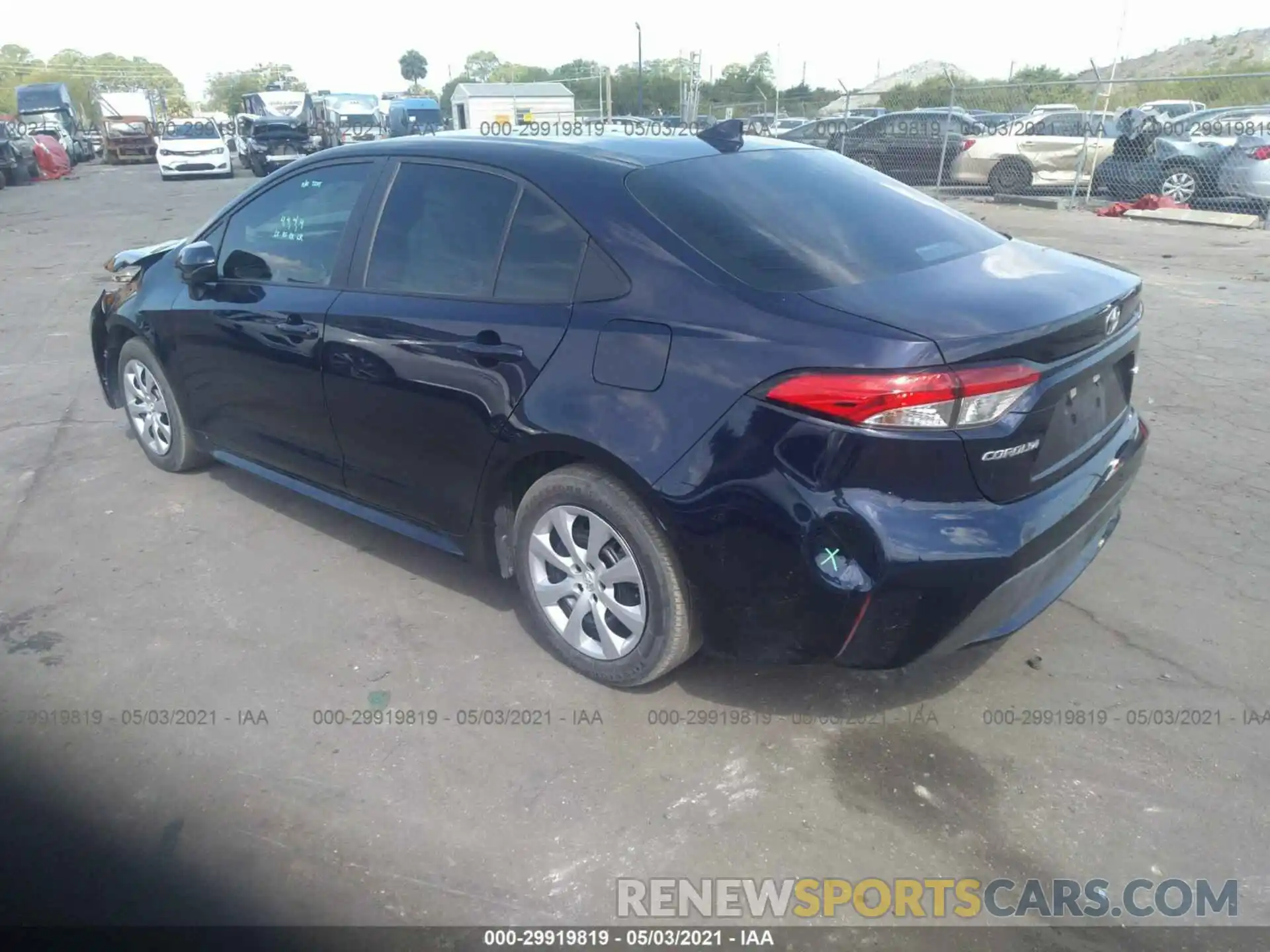 3 Photograph of a damaged car 5YFEPRAE0LP041626 TOYOTA COROLLA 2020