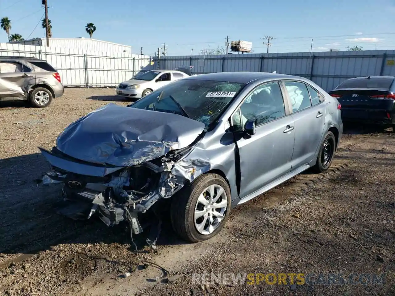 2 Photograph of a damaged car 5YFEPRAE0LP042095 TOYOTA COROLLA 2020