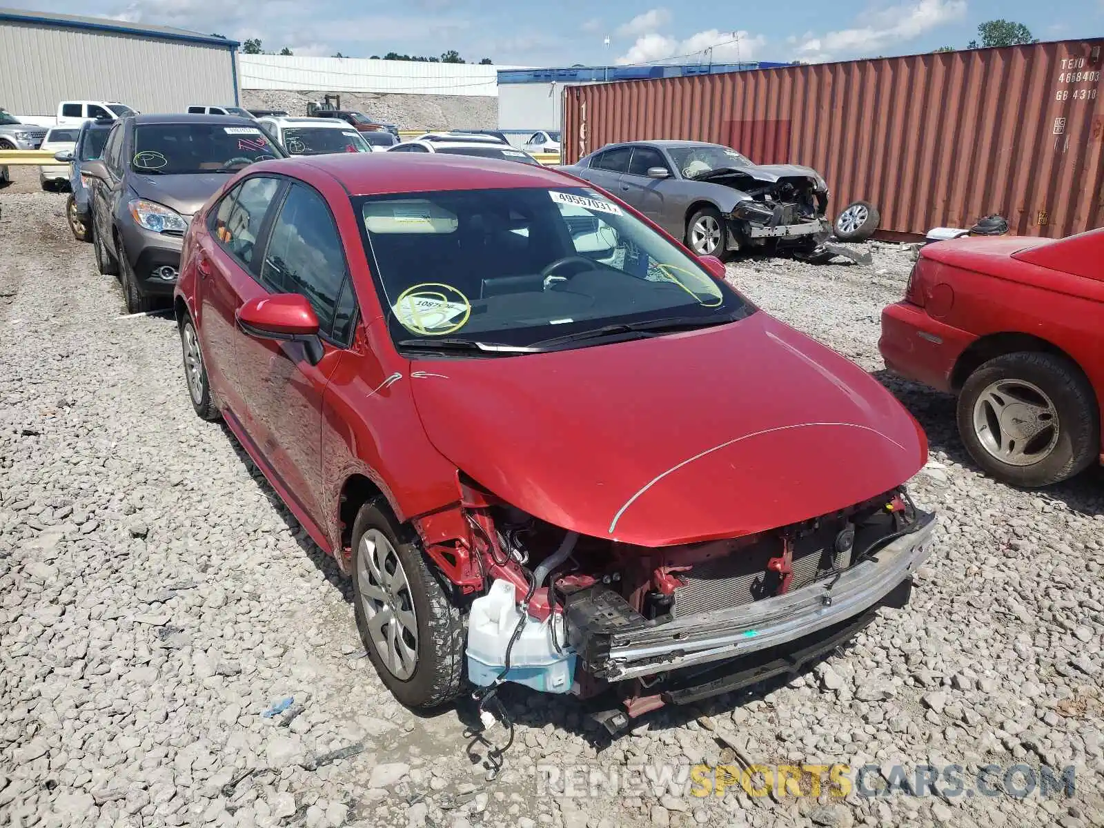 1 Photograph of a damaged car 5YFEPRAE0LP043571 TOYOTA COROLLA 2020