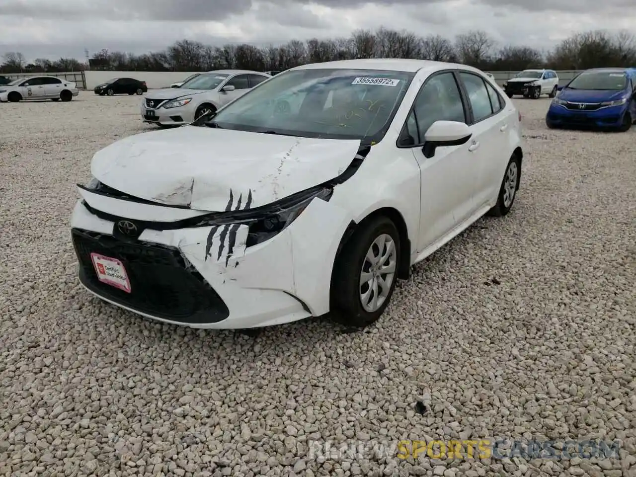 2 Photograph of a damaged car 5YFEPRAE0LP043912 TOYOTA COROLLA 2020