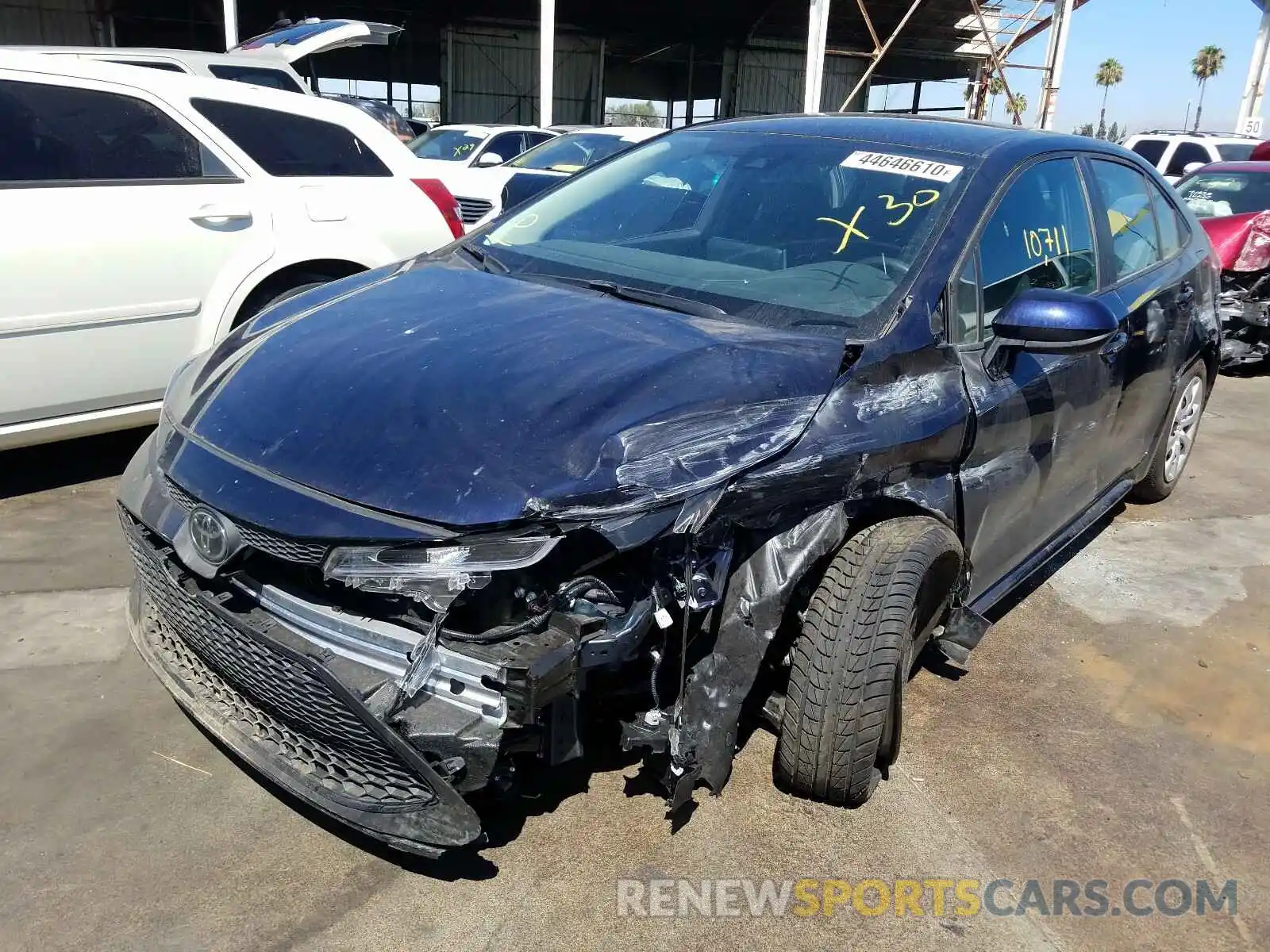 2 Photograph of a damaged car 5YFEPRAE0LP045854 TOYOTA COROLLA 2020