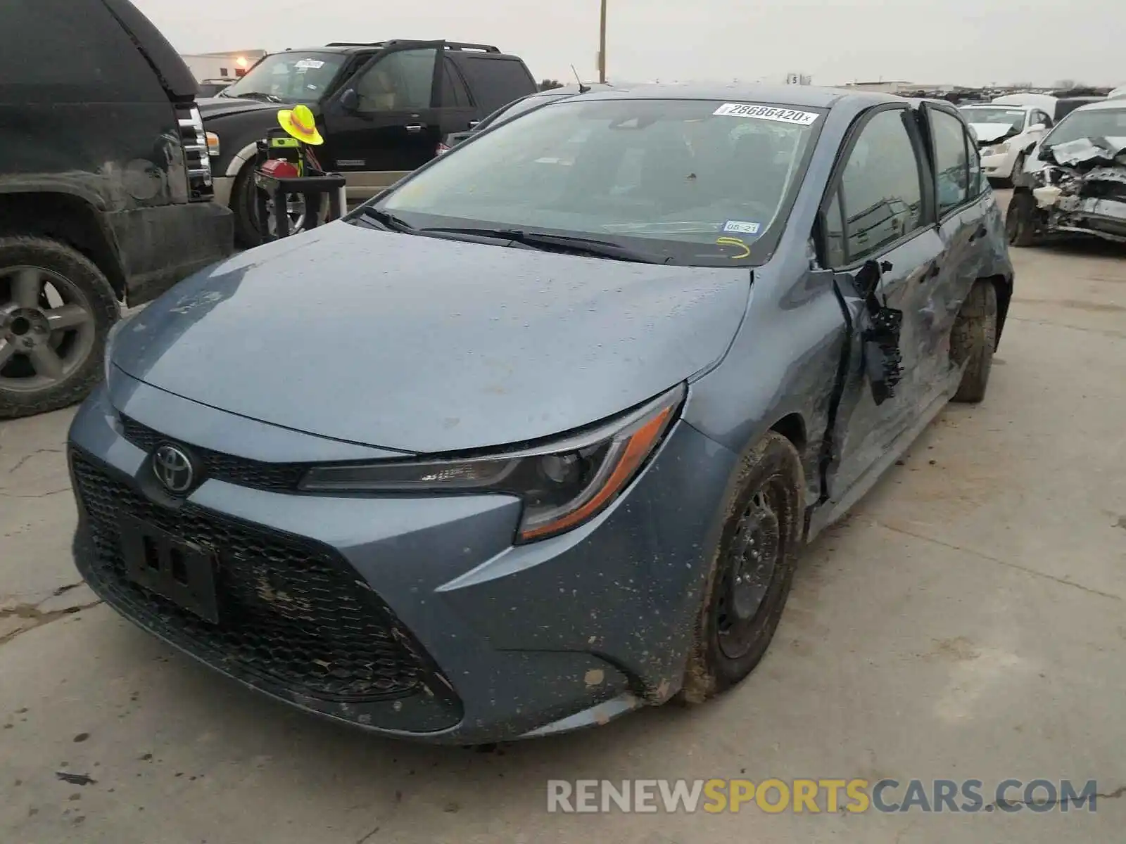 2 Photograph of a damaged car 5YFEPRAE0LP046308 TOYOTA COROLLA 2020