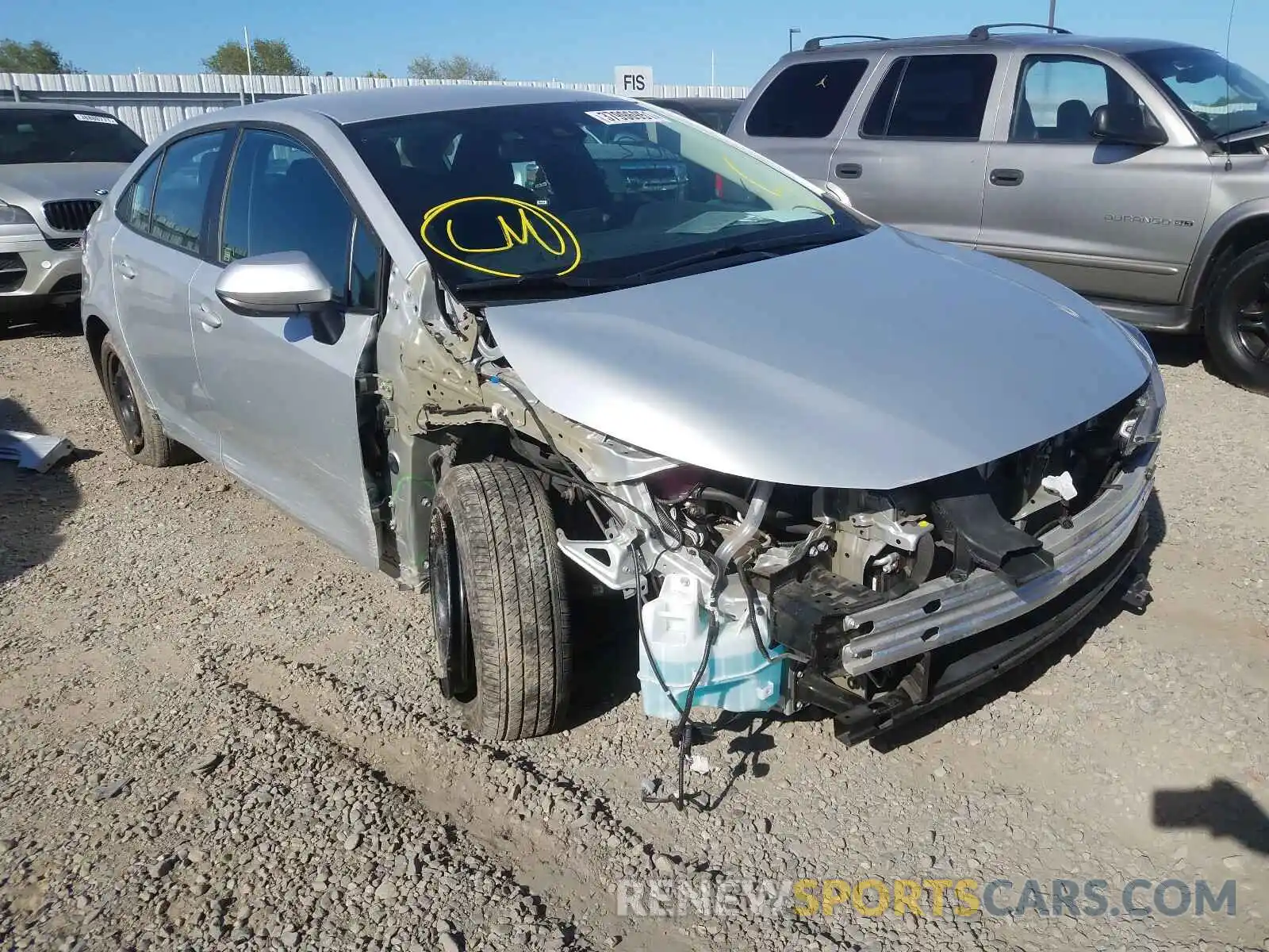 1 Photograph of a damaged car 5YFEPRAE0LP046504 TOYOTA COROLLA 2020