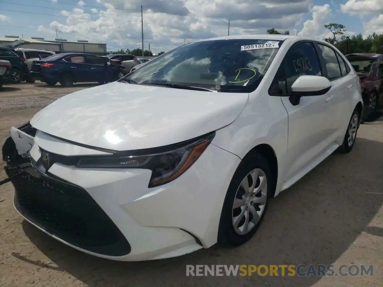 2 Photograph of a damaged car 5YFEPRAE0LP049855 TOYOTA COROLLA 2020