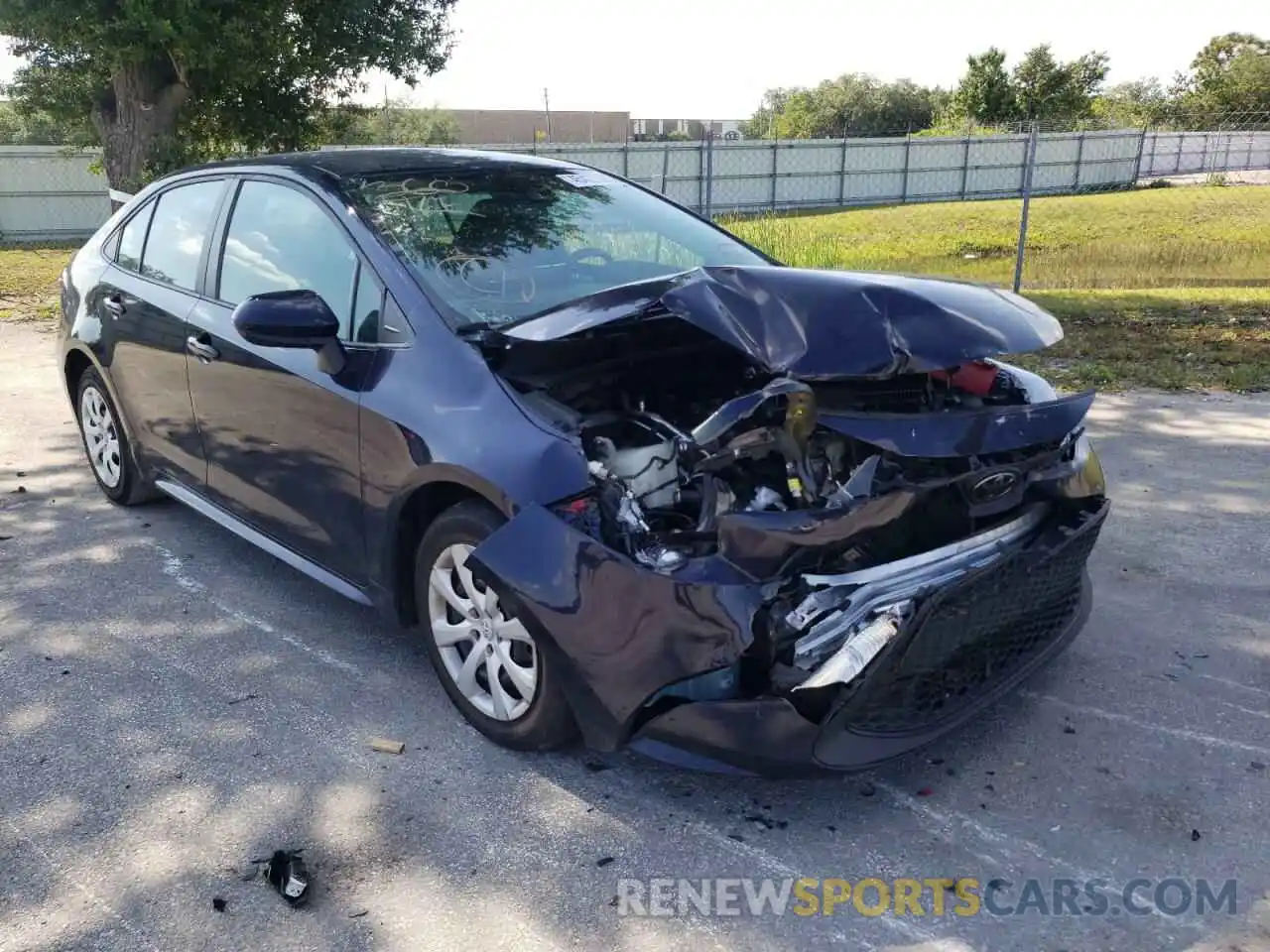 1 Photograph of a damaged car 5YFEPRAE0LP050374 TOYOTA COROLLA 2020